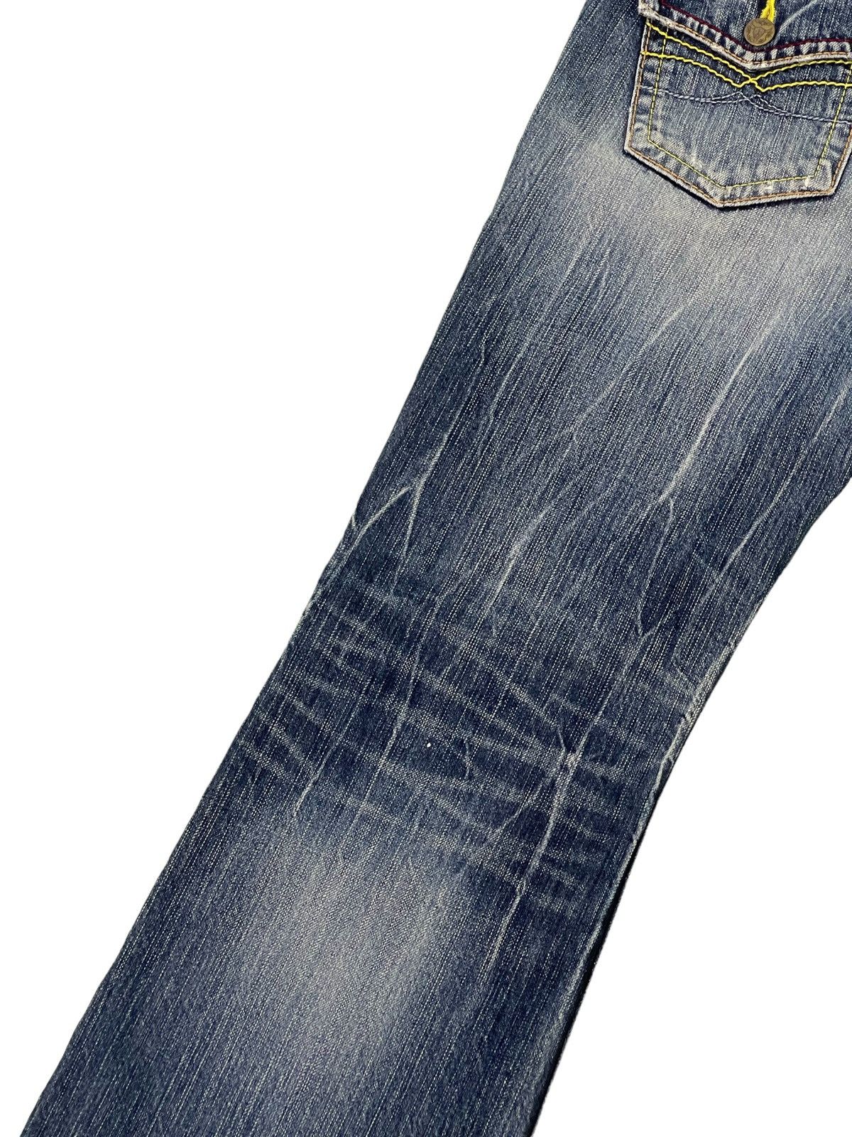 Japanese Brand Flare Jeans Brappers Japan Low Rise Boot Cut Clawmark 2🟦7 Size US 29 - 18 Thumbnail