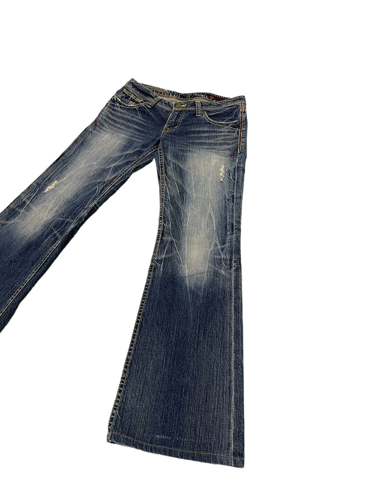 Japanese Brand Flare Jeans Brappers Japan Low Rise Boot Cut Clawmark 2🟦7 Size US 29 - 3 Thumbnail