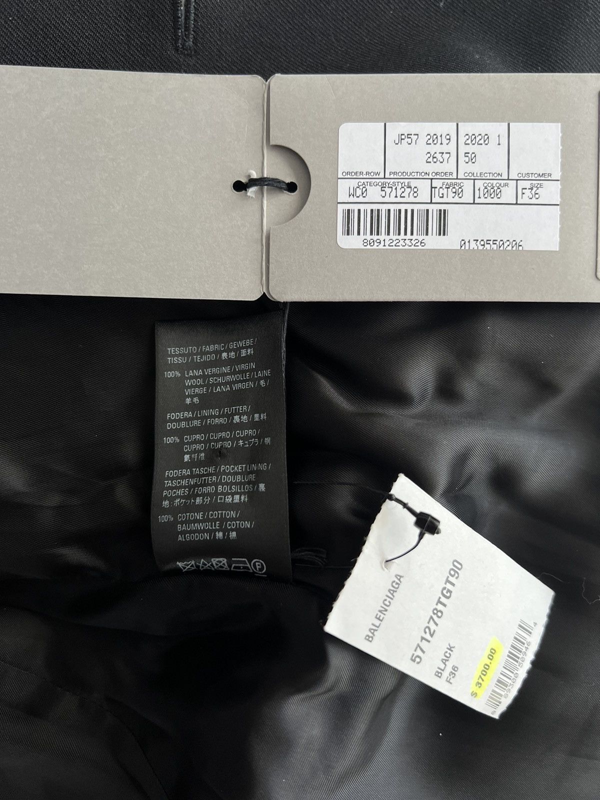 Balenciaga $3.7K Balenciaga Hourglass Wool Blazer with crystals Size XS / US 0-2 / IT 36-38 - 7 Thumbnail