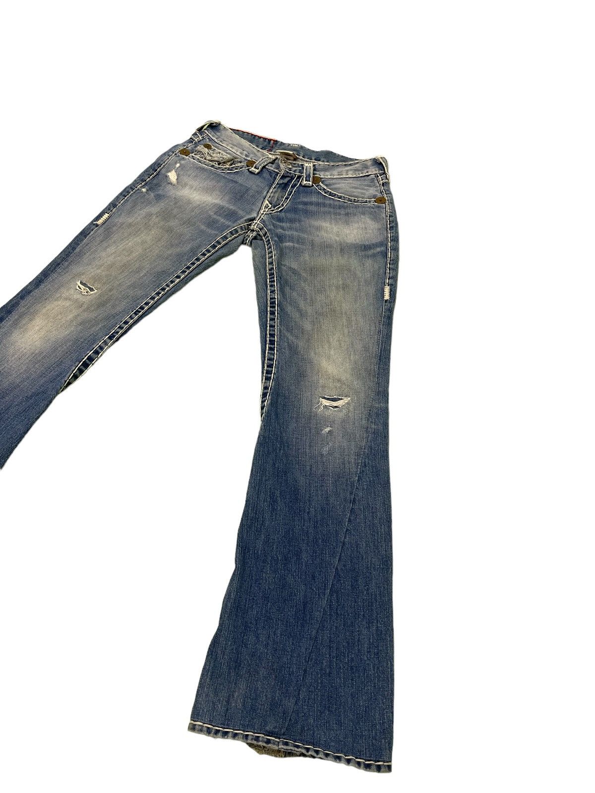 True Religion Flare Jeans Y2K True Religion Low Rise Boot Cut Denim 2🟦7 Size US 30 / EU 46 - 3 Thumbnail
