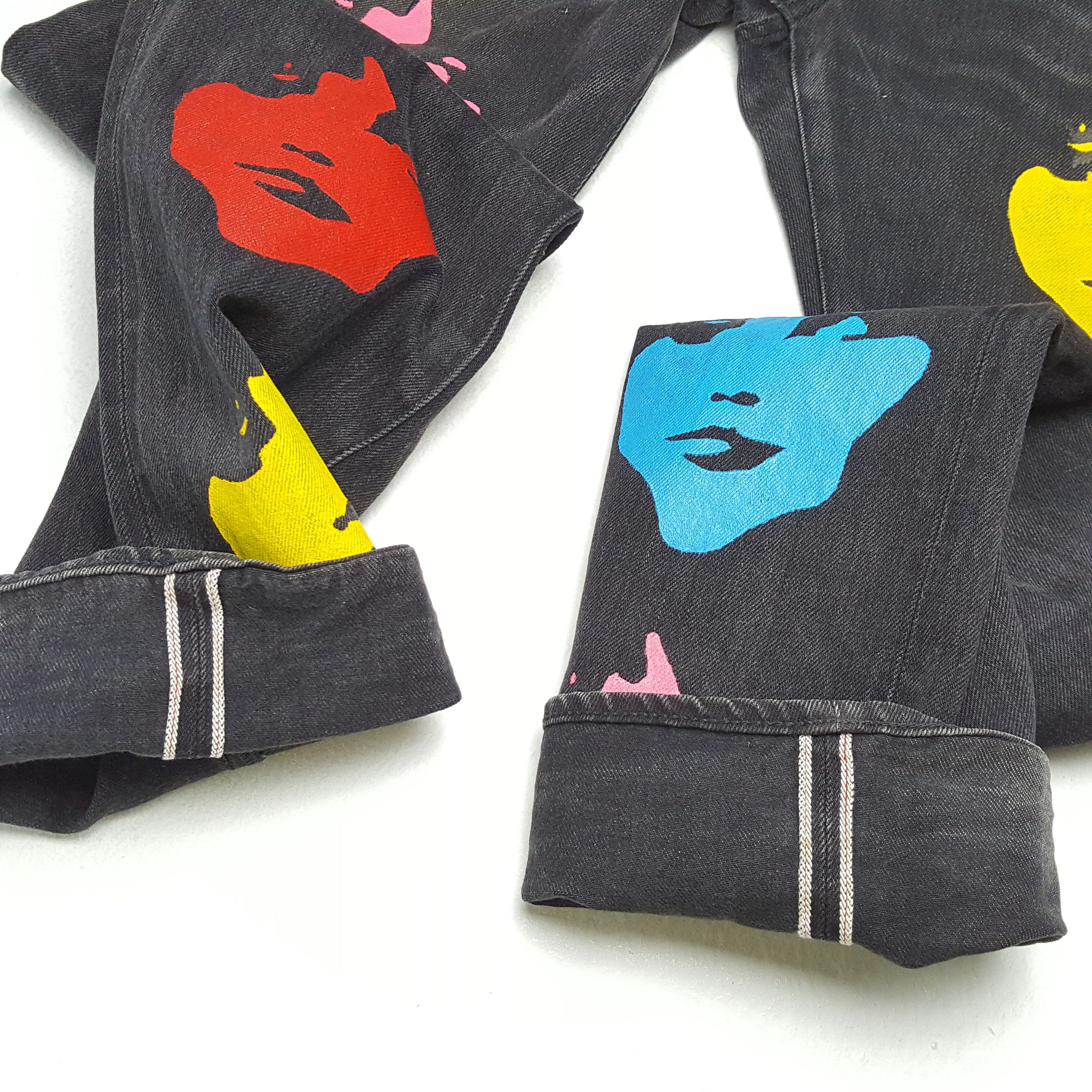 Hysteric Glamour × If Six Was Nine × Japanese Brand Vintage HYSTERIC GLAMOUR Japanese Brand Face Custom Jeans Size 36" / US 14 / IT 50 - 12 Thumbnail