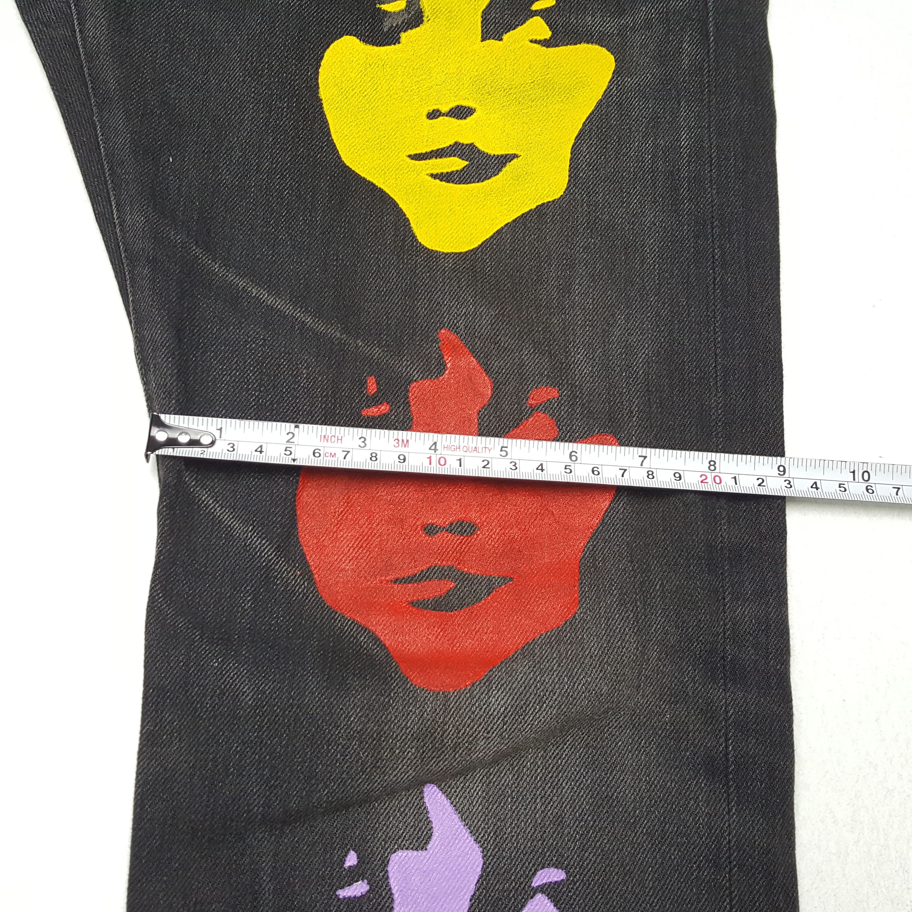 Hysteric Glamour × If Six Was Nine × Japanese Brand Vintage HYSTERIC GLAMOUR Japanese Brand Face Custom Jeans Size 36" / US 14 / IT 50 - 10 Thumbnail