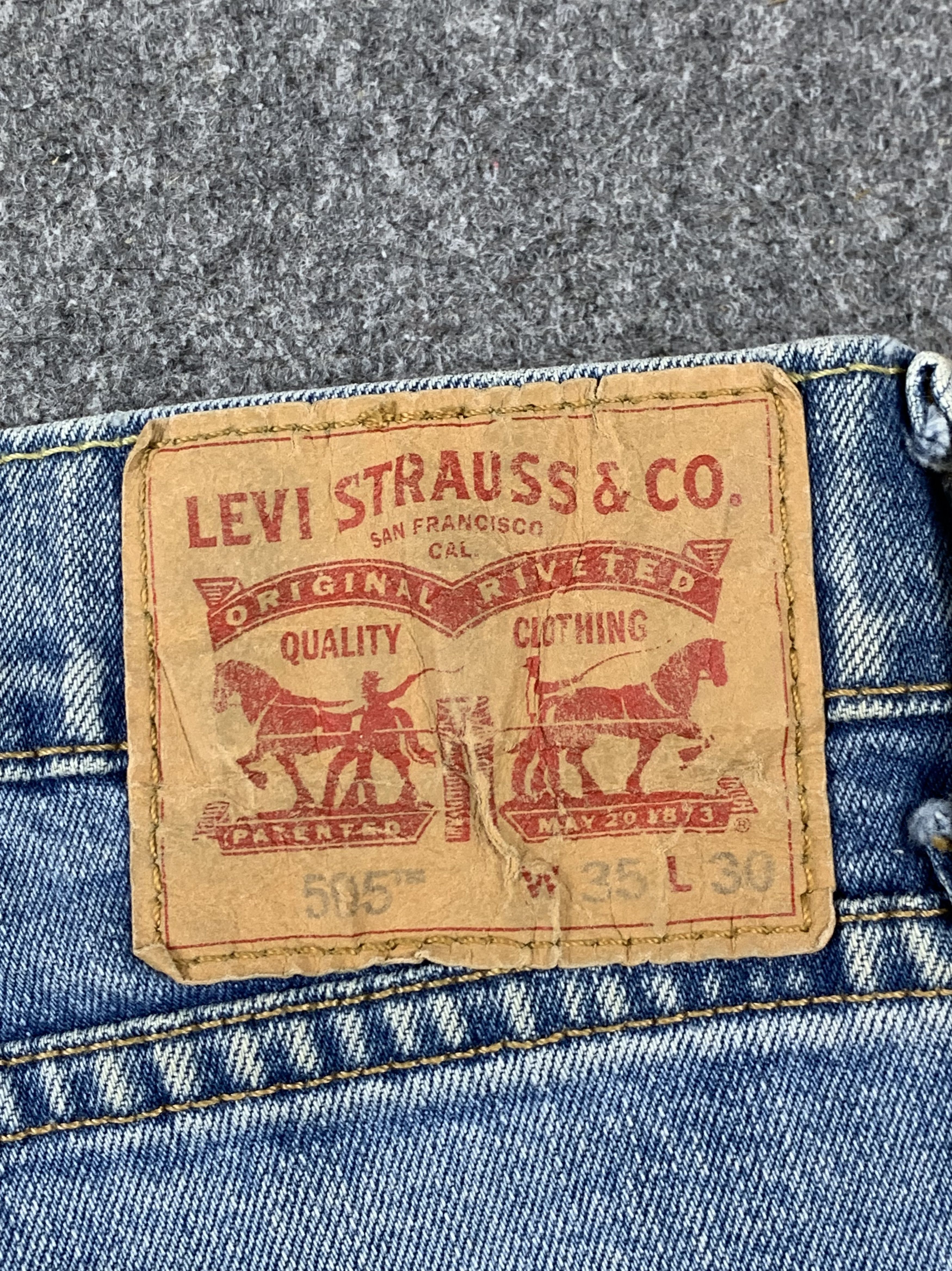Levi's Vintage Levis 505 Light Wash Jeans DP2107 Size US 33 - 3 Thumbnail
