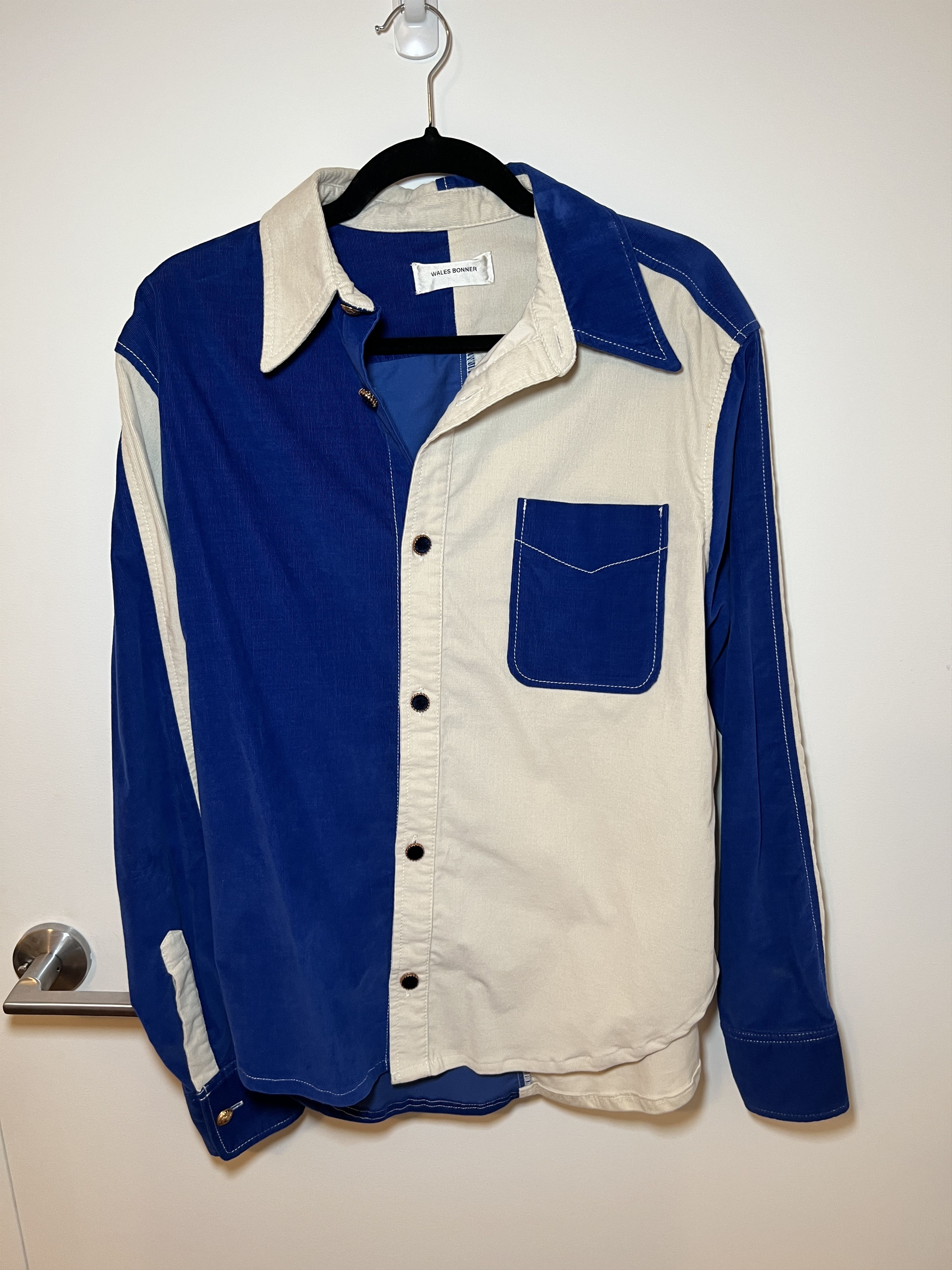 Wales Bonner Wales Bonner Corduroy Shirt with Embellished Buttons Size US S / EU 44-46 / 1 - 1 Thumbnail