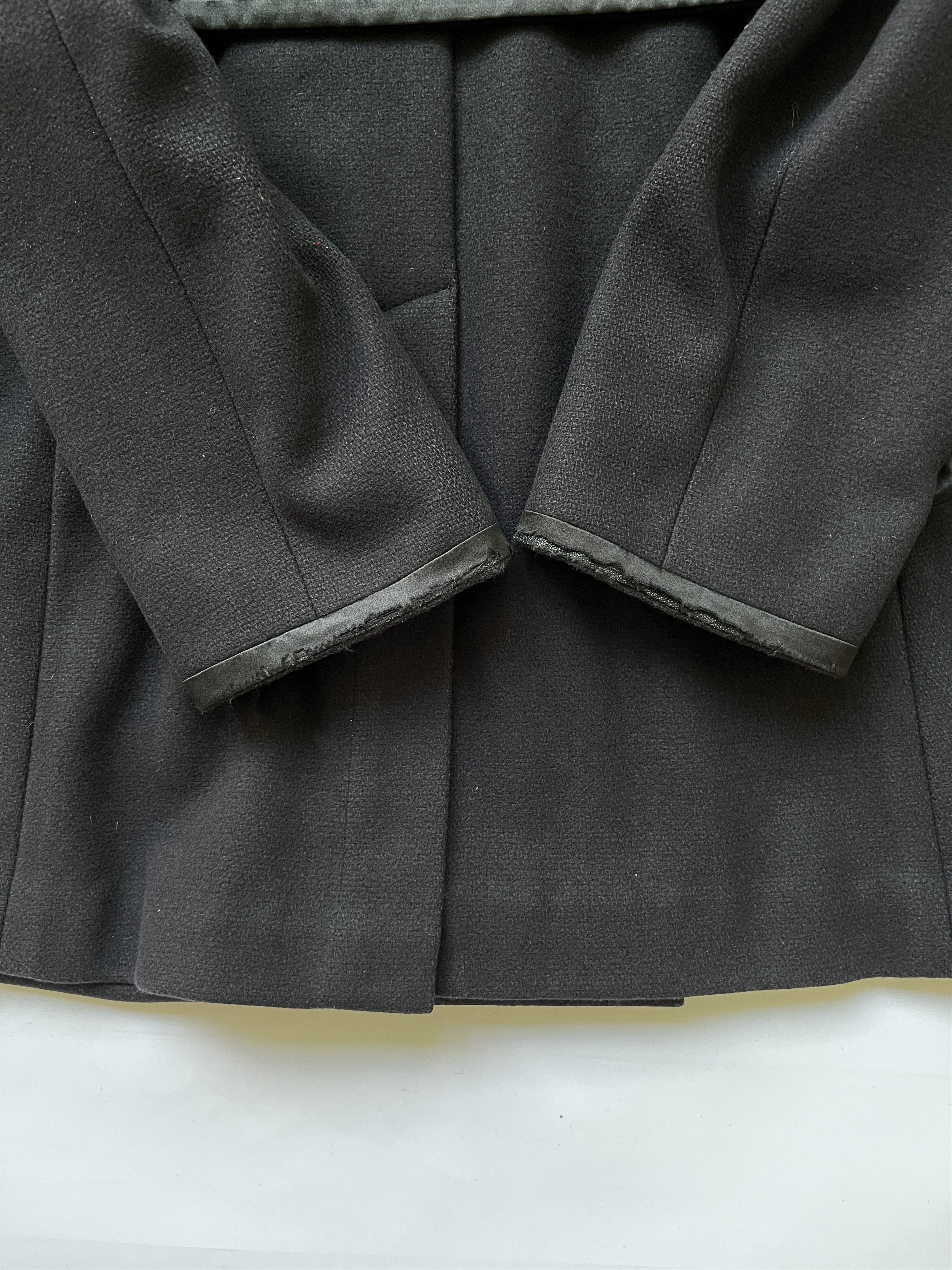 Miu Miu ⚡️QUICK SALE⚡️2006 Miu Miu Black Peacoat Trench Size M / US 6-8 / IT 42-44 - 3 Thumbnail