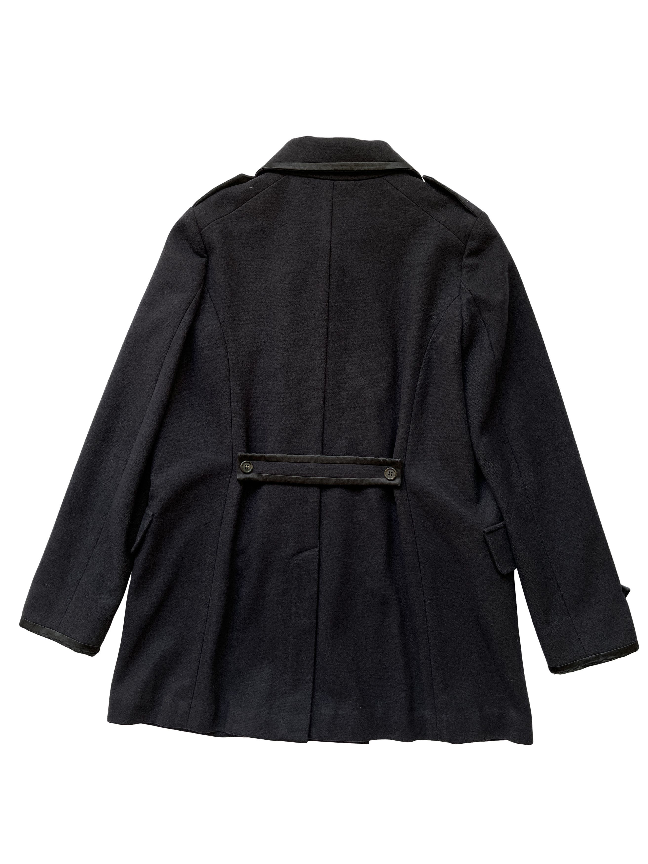 Miu Miu ⚡️QUICK SALE⚡️2006 Miu Miu Black Peacoat Trench Size M / US 6-8 / IT 42-44 - 2 Thumbnail