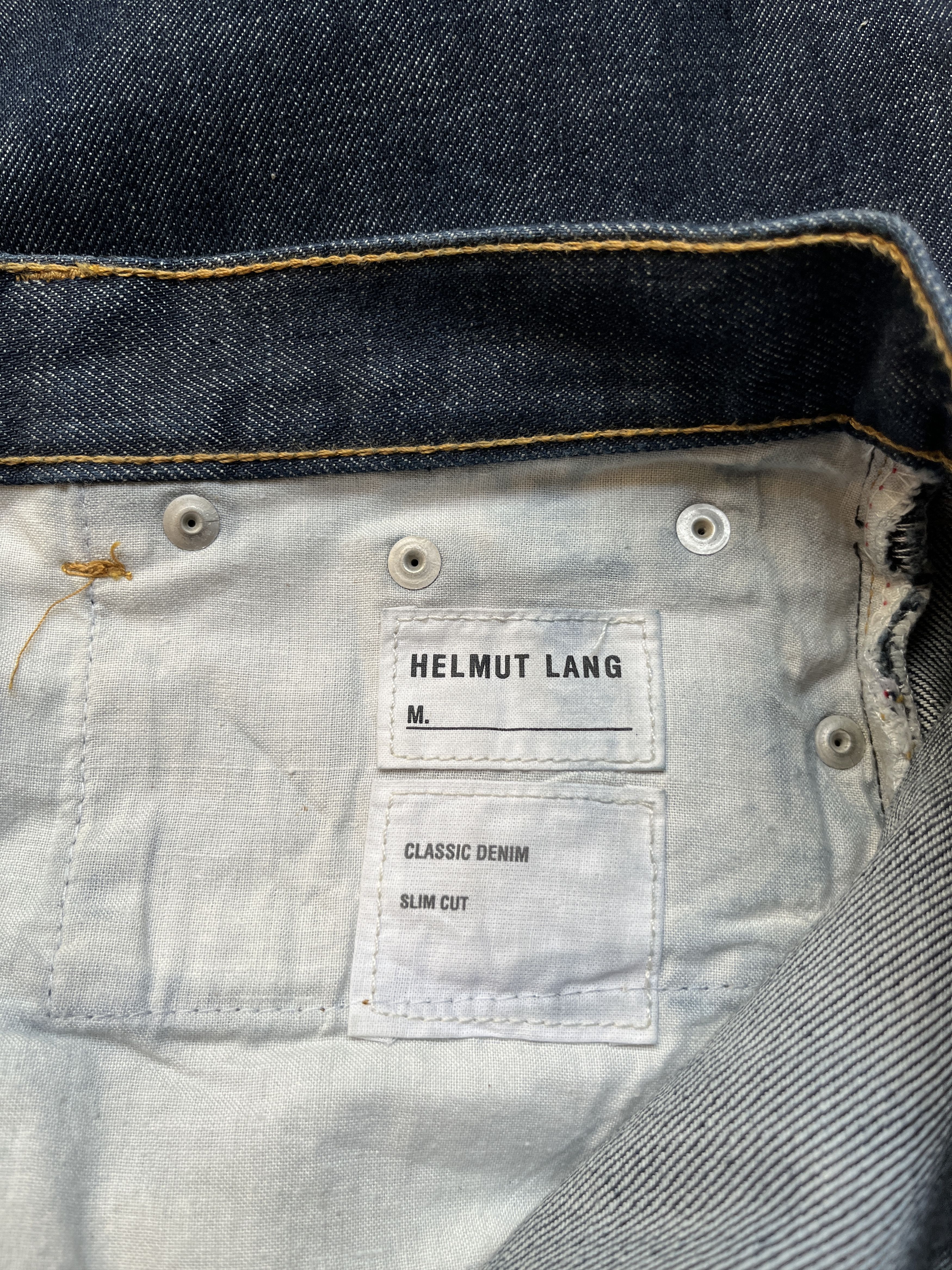 Helmut Lang ⚡️QUICK SALE⚡️1990’s Helmut Lang Blue Raw Denim Jeans Size US 26 / EU 42 - 3 Thumbnail