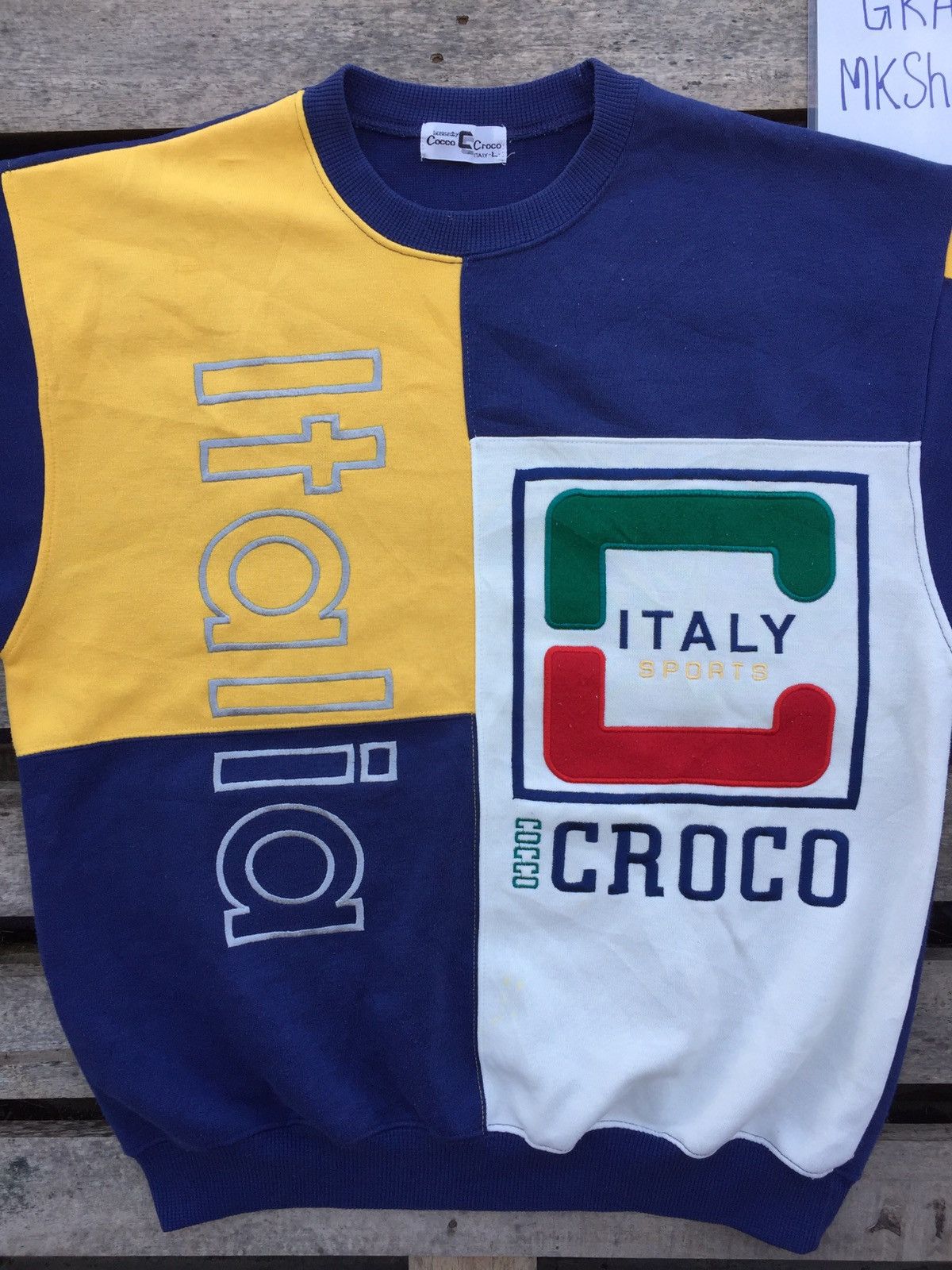 Vintage Vintage Itali Multicolour Crewneck Sweatshirt by Cocco Croco Size US L / EU 52-54 / 3 - 1 Thumbnail