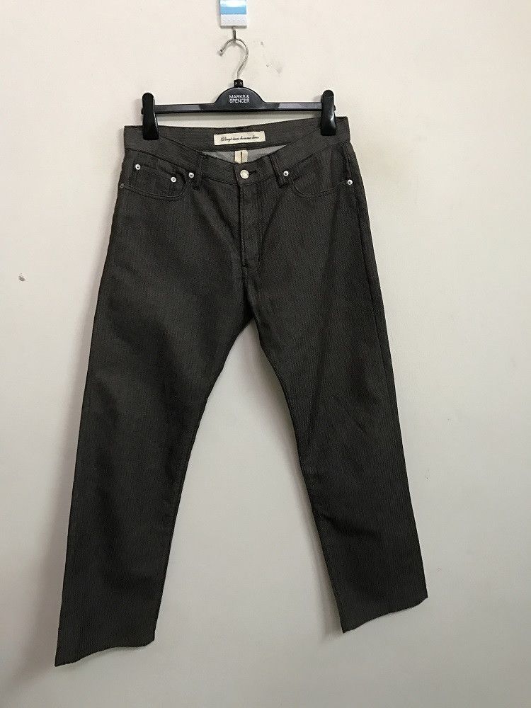 Vintage DEUX Japan Herringbone Twill Striped Pant Size US 32 / EU 48 - 2 Thumbnail
