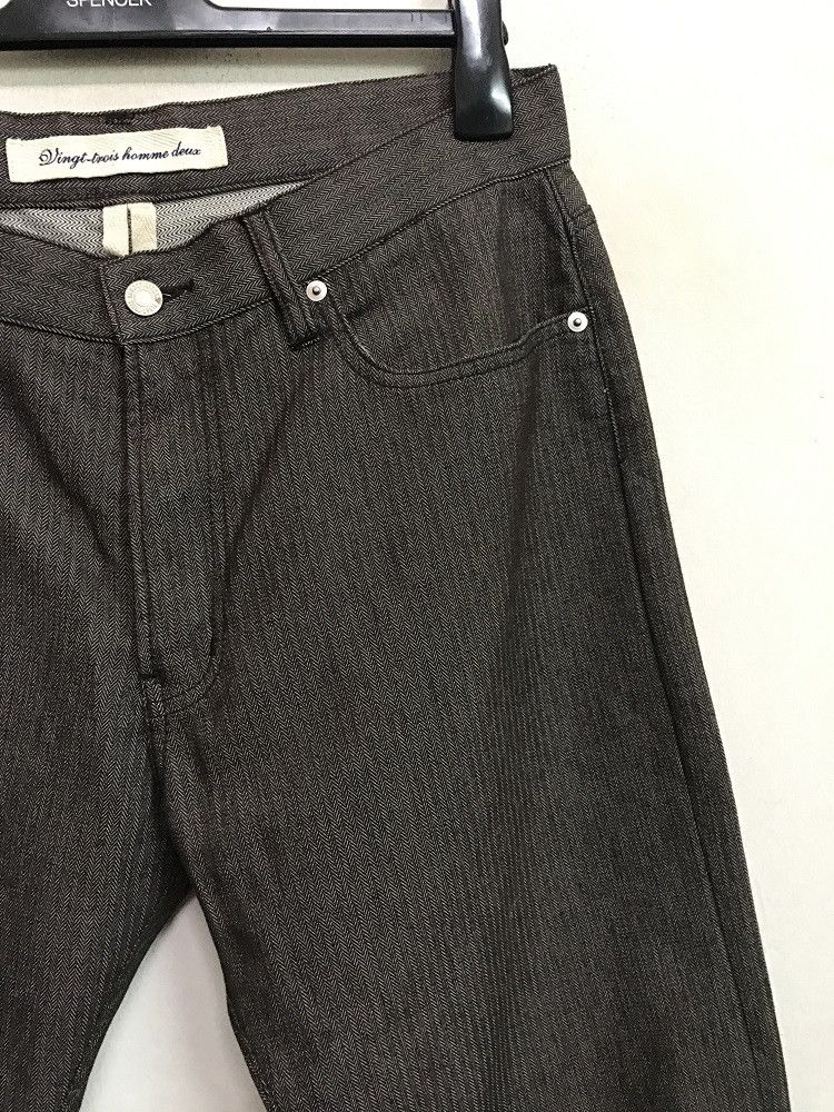 Vintage DEUX Japan Herringbone Twill Striped Pant Size US 32 / EU 48 - 3 Thumbnail