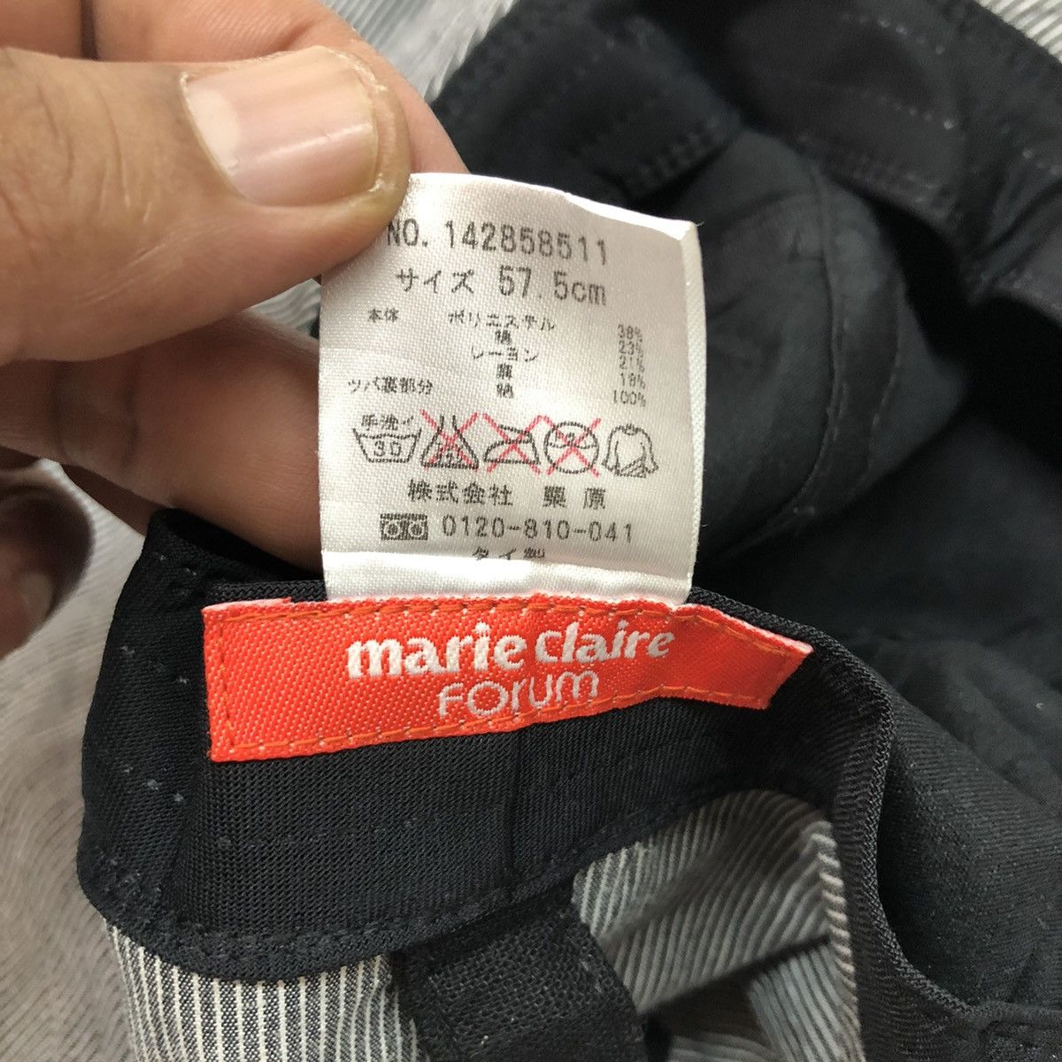 Japanese Brand Marie Claire Black Bucket Hats Size ONE SIZE - 7 Thumbnail