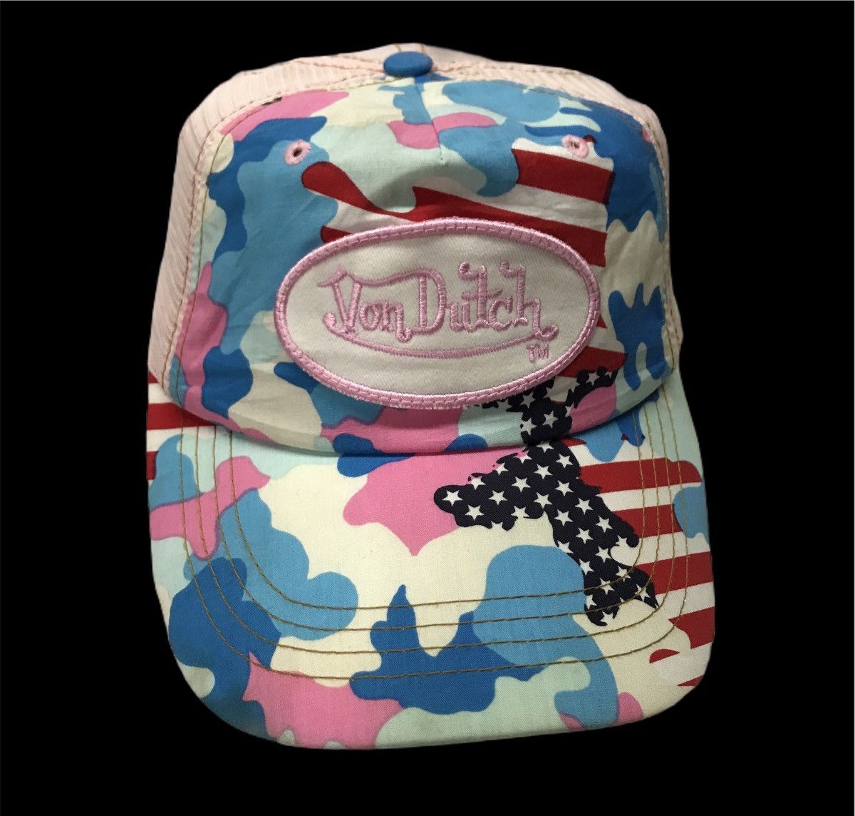 Von Dutch Von Dutch Camo American Flag Trucker Hats Caps Size ONE SIZE - 4 Thumbnail