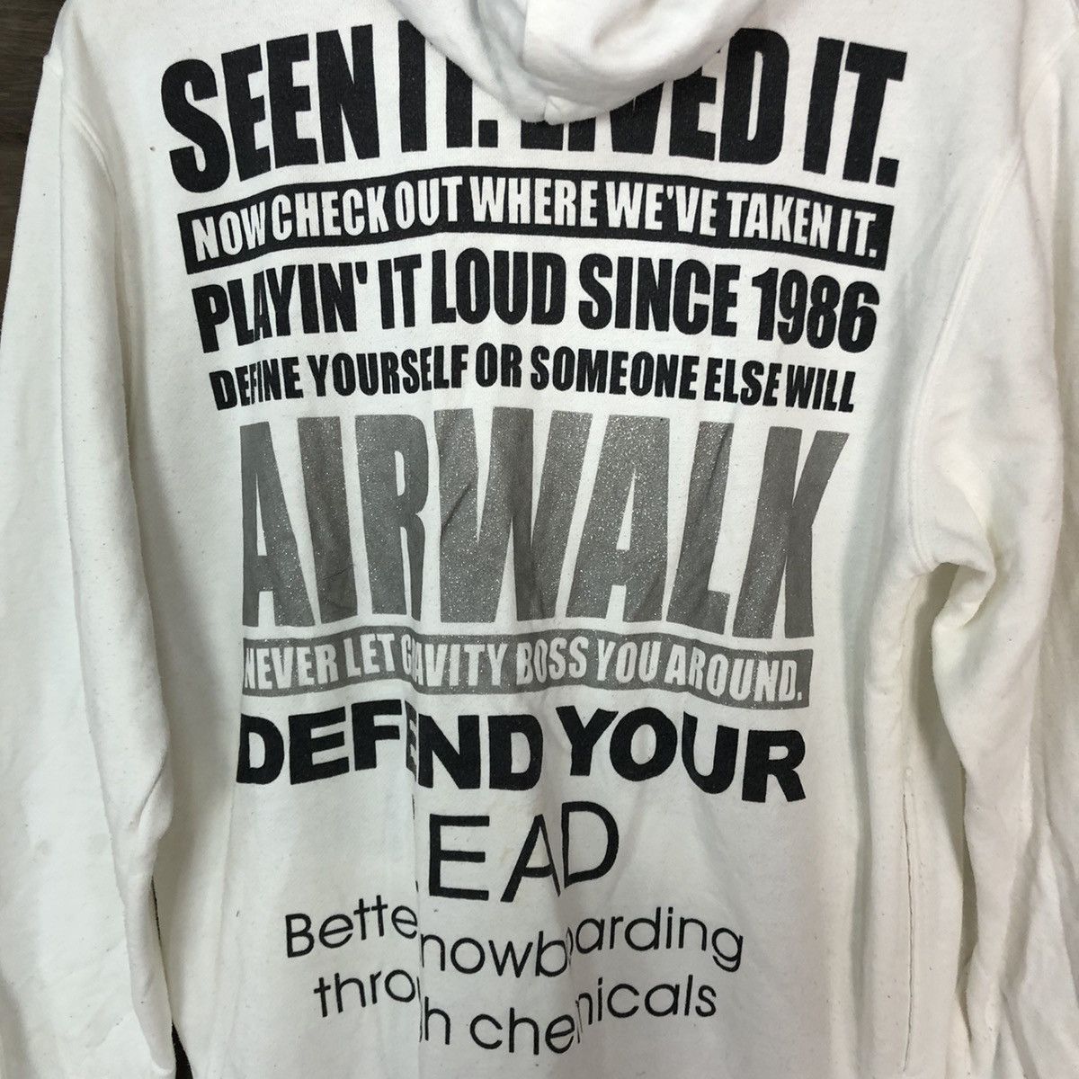 Airwalk Airwalk skate vintage White Sweater hoodie #3133 Size US M / EU 48-50 / 2 - 4 Thumbnail