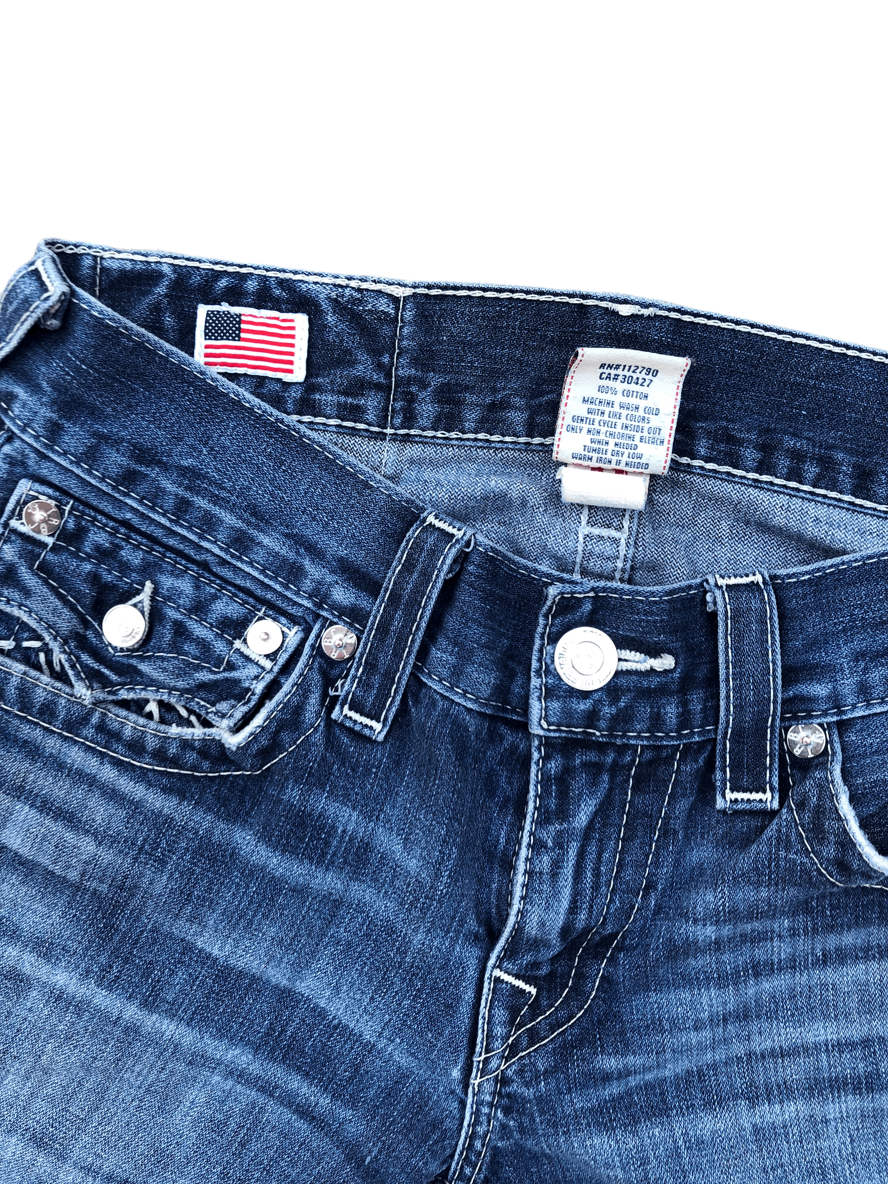 True Religion × Vintage Vintage True Religion Jeans Size 30 'Skull Tag' Blue Size US 30 / EU 46 - 6 Thumbnail