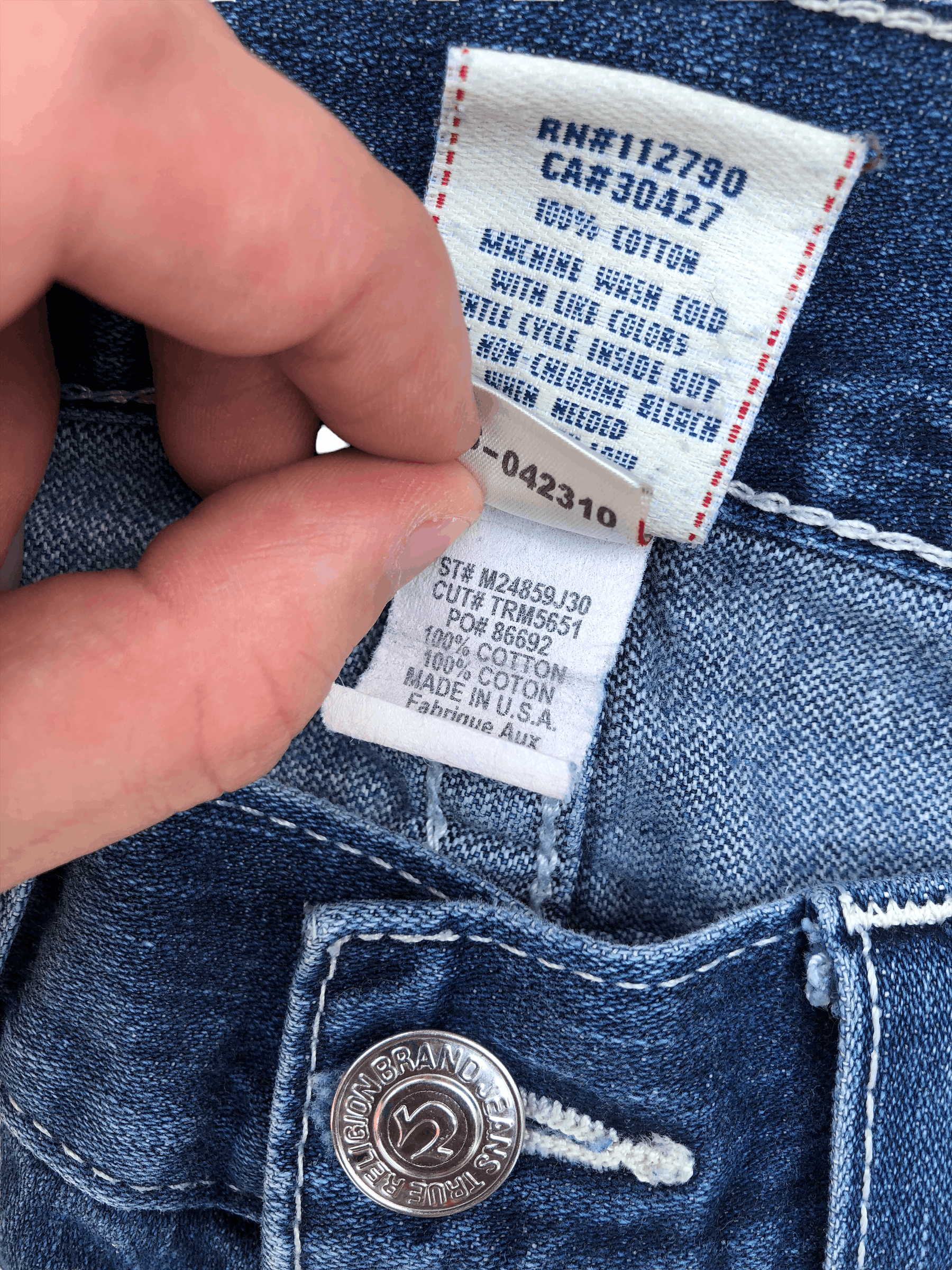 True Religion × Vintage Vintage True Religion Jeans Size 30 'Skull Tag' Blue Size US 30 / EU 46 - 7 Thumbnail