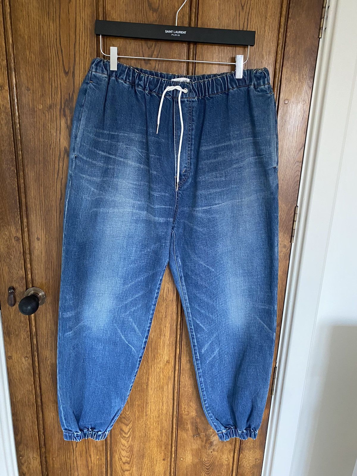 Celine SS21 Celine ‘the dancing kid’ jogger jean trash wash denim Size US 33 - 2 Thumbnail