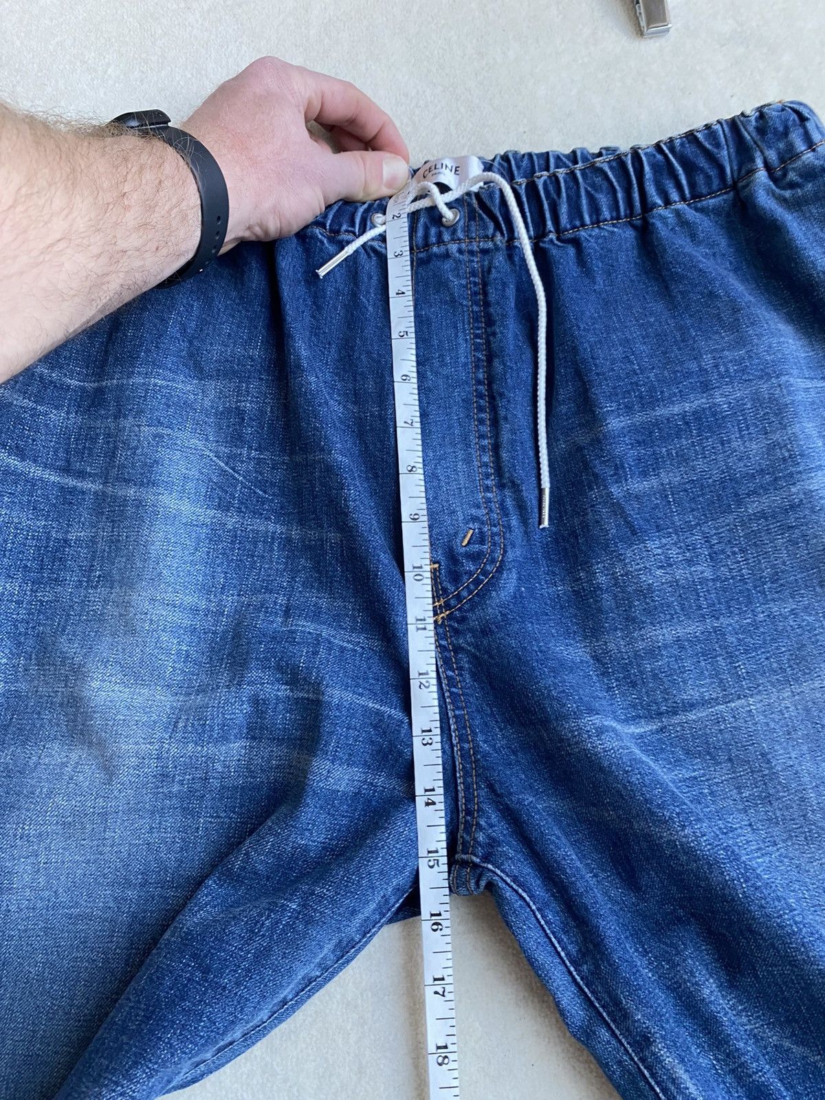 Celine SS21 Celine ‘the dancing kid’ jogger jean trash wash denim Size US 33 - 23 Thumbnail