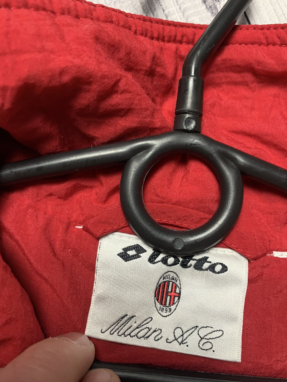 Lotto Sport × Vintage Vintage soccer track jacket AC Milan Lotto Opel size M rare Size US M / EU 48-50 / 2 - 6 Thumbnail