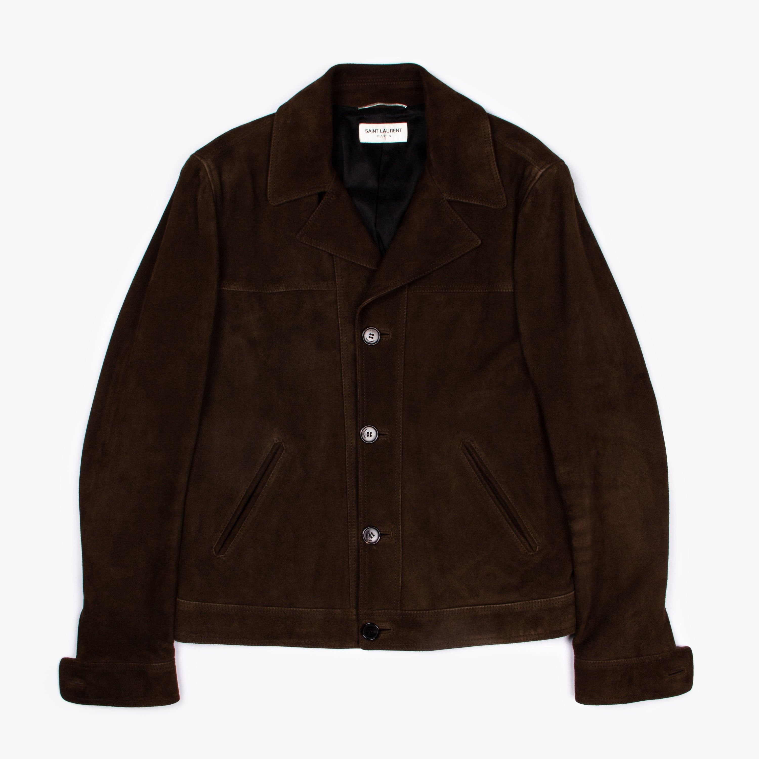 Hedi Slimane × Saint Laurent Paris SAINT LAURENT SUEDE GOAT LEATHER TRUCKER JACKET | 50 Size US L / EU 52-54 / 3 - 2 Thumbnail