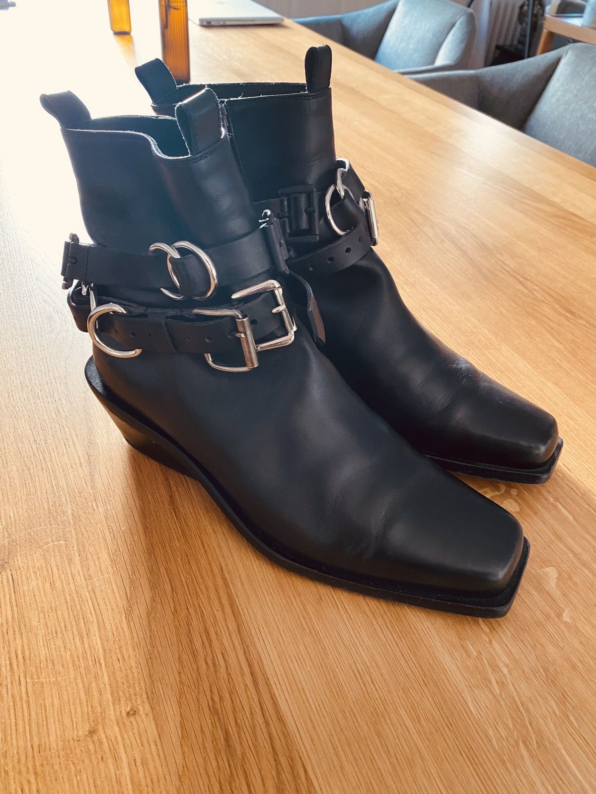 Black Cuban Heel Boots
