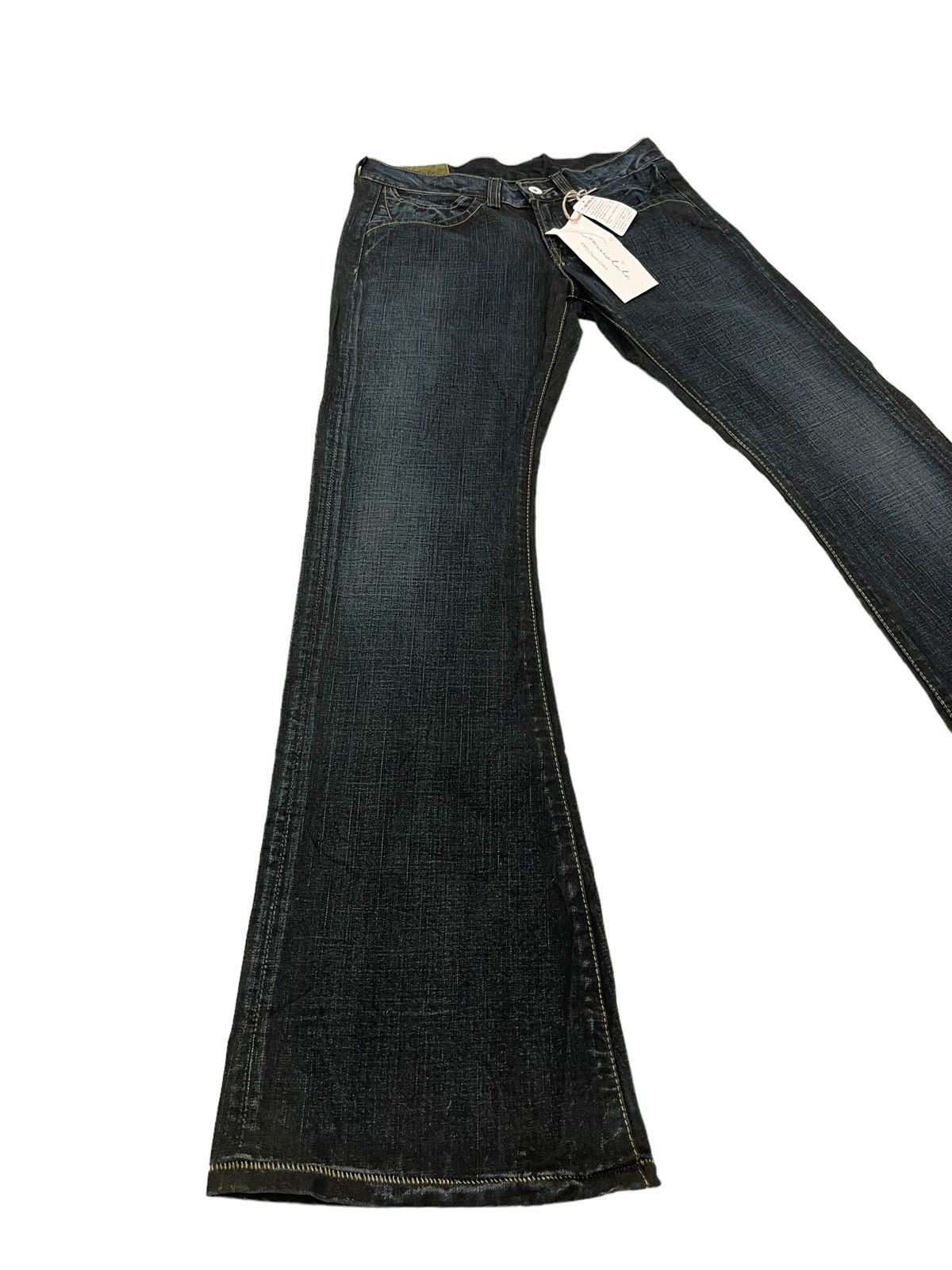 image of Hype New Flare Jeans Loomstate Low Rise Curv Leg Denim 27 in Dark Blue, Men's (Size 29)