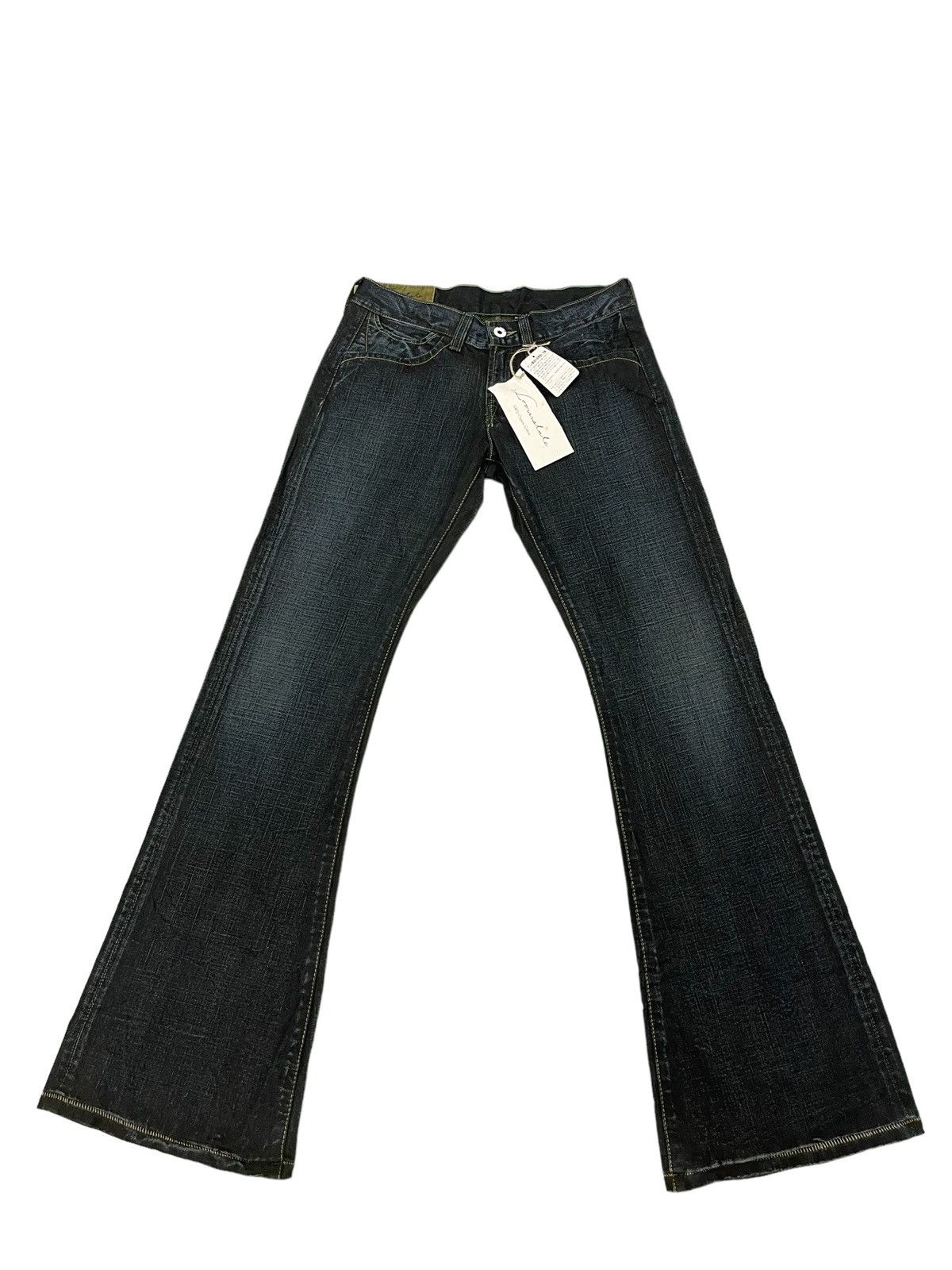 Japanese Brand New Flare Jeans Loomstate Low Rise Curv Leg Denim 2🟦7 Size US 29 - 2 Thumbnail