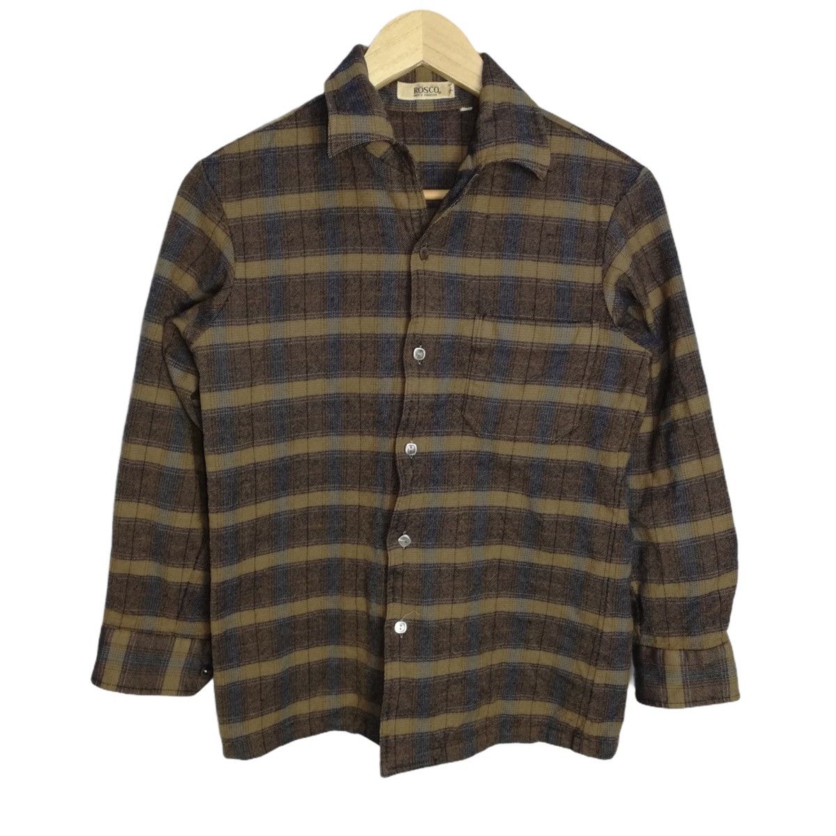 Japanese Brand × Vintage vintage japanese brand rosco button up wool shirt Size US M / EU 48-50 / 2 - 1 Thumbnail