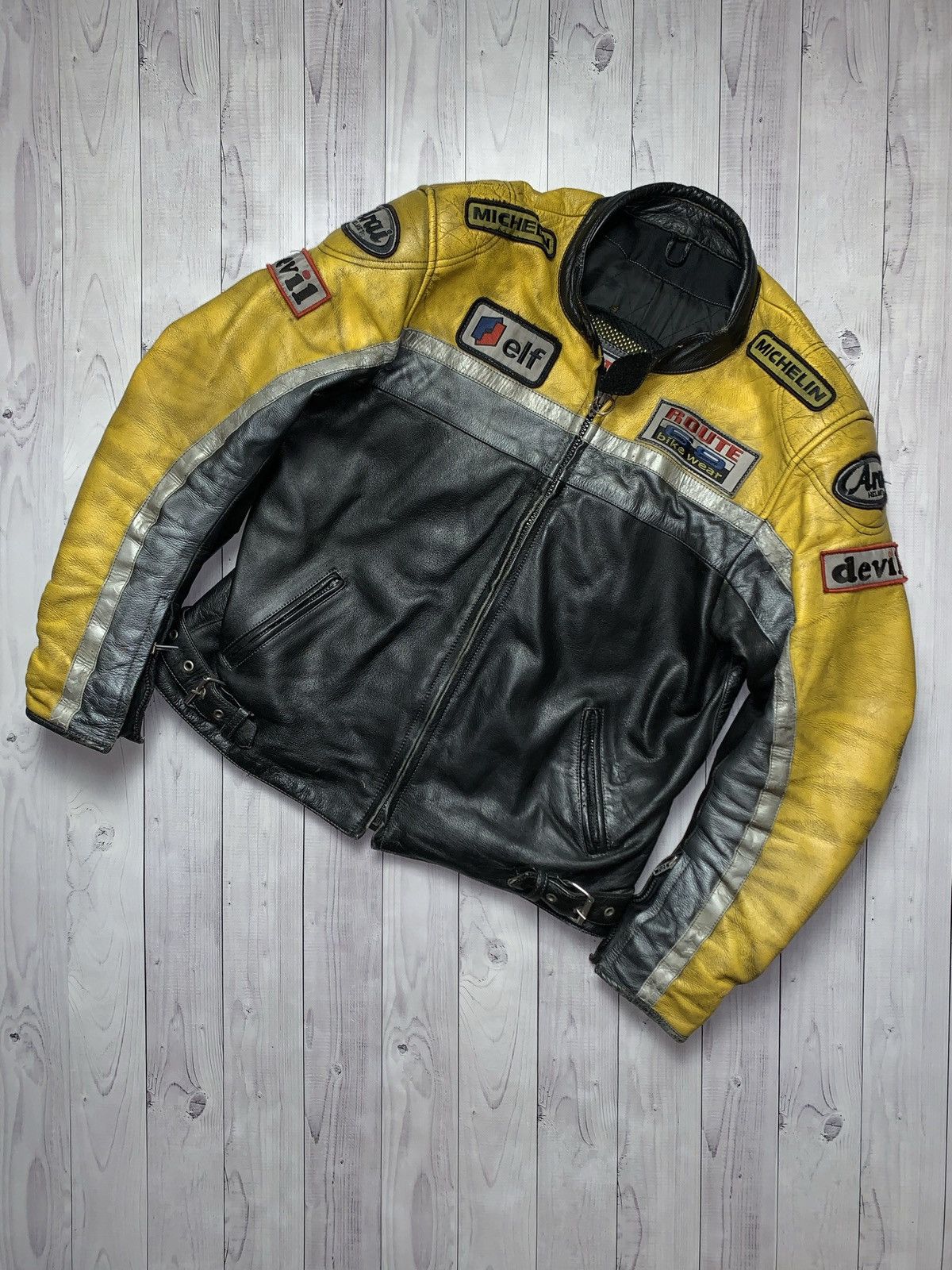 Vintage Vintage Moto Racing jacket Michelin Shell Bike wear size XL ...
