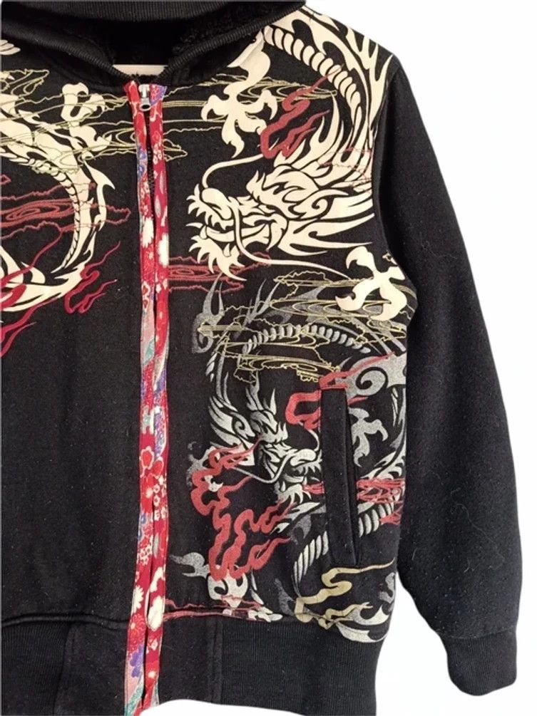 Japanese Brand × Vintage Vary Rare🔥🔥Overprint Sukajan Dragonfly Fleece Hoodie Size US M / EU 48-50 / 2 - 5 Thumbnail