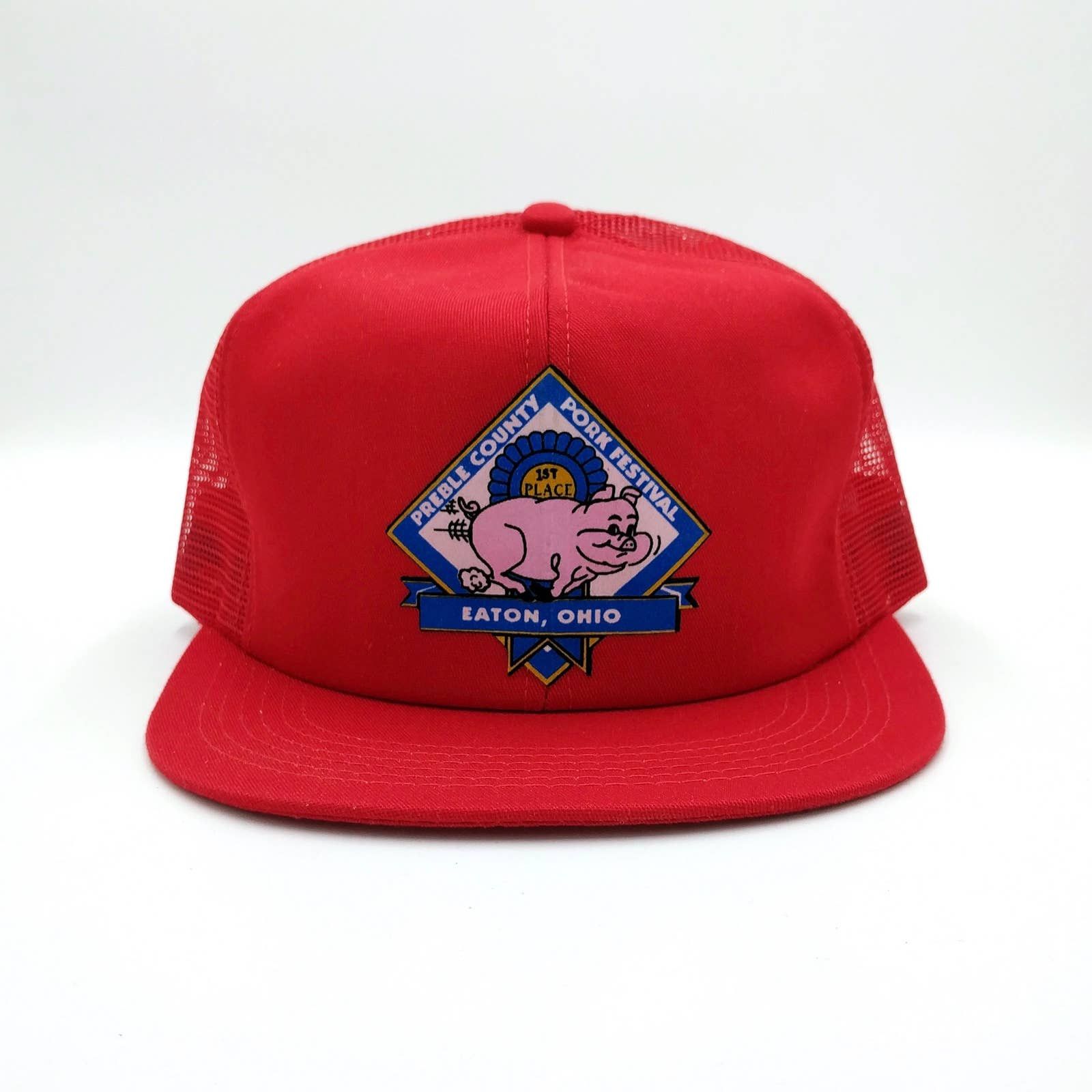 Vintage Vintage Preble County Pork Festival Snapback Trucker Hat Size ONE SIZE - 2 Thumbnail