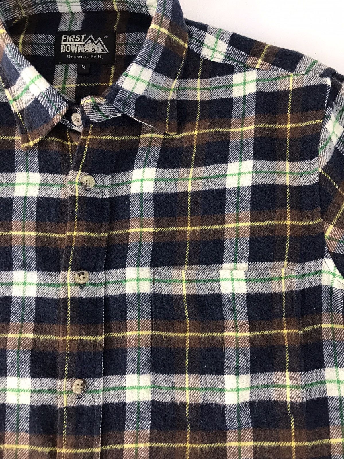 Flannel Vintage Flannel First Down Button Up Design Plaid Size US M / EU 48-50 / 2 - 4 Thumbnail