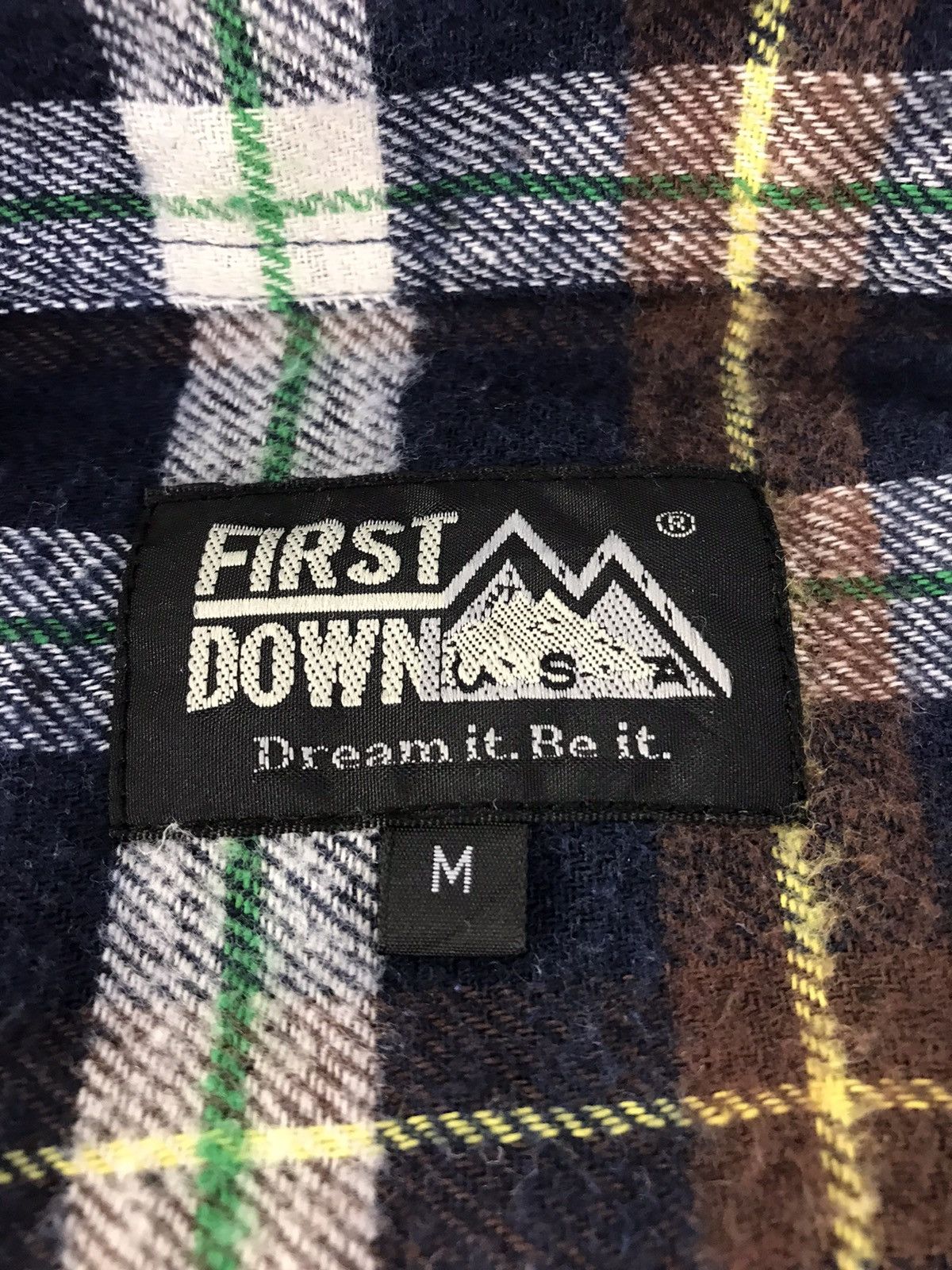 Flannel Vintage Flannel First Down Button Up Design Plaid Size US M / EU 48-50 / 2 - 7 Thumbnail