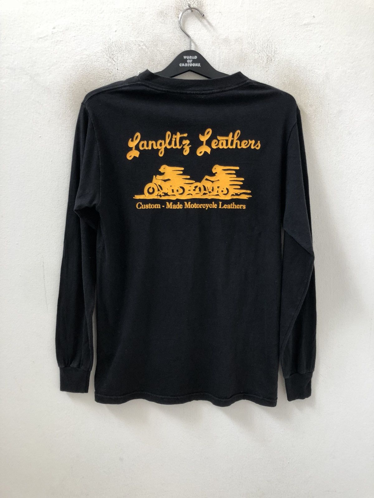 Vanson Leathers Langlitz Leather Usa Double Sided Black Ls tee Size US S / EU 44-46 / 1 - 1 Thumbnail