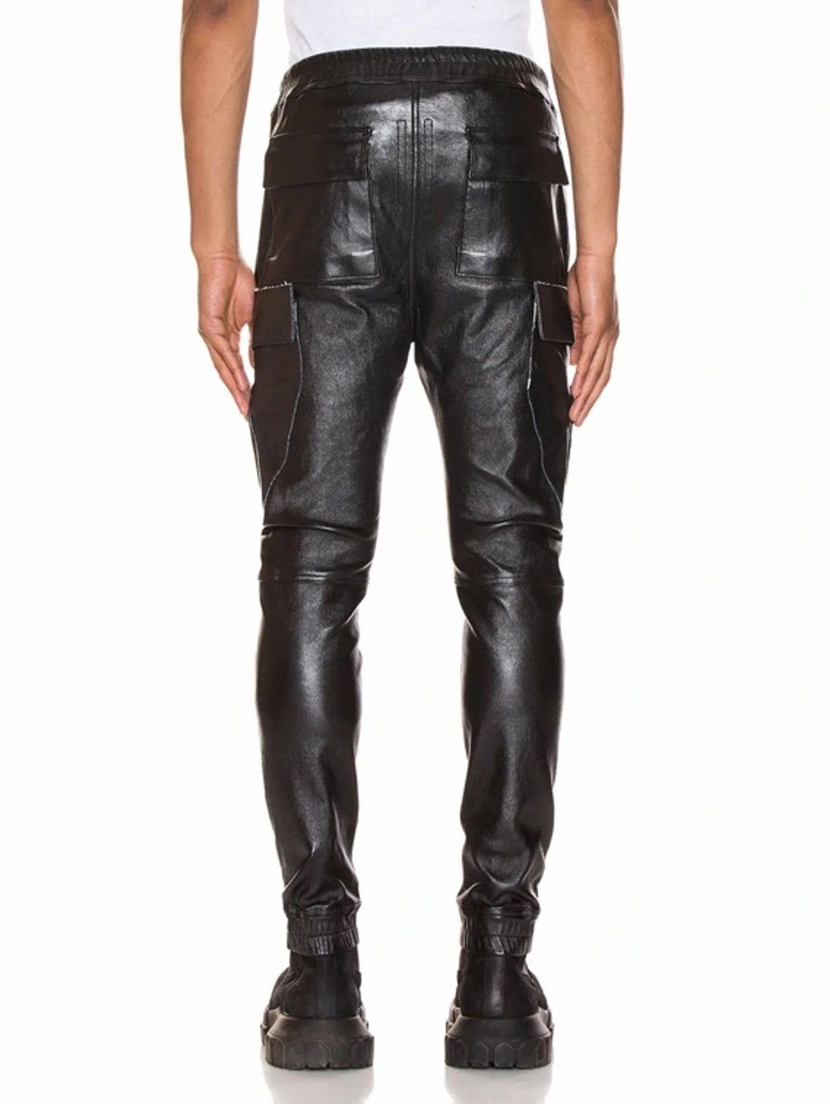 Rick Owens SAMPLE 💥 FULL LEATHER RUNWAY CARGO PANTS LARRY ASAP TRAVIS Size US 34 / EU 50 - 5 Thumbnail