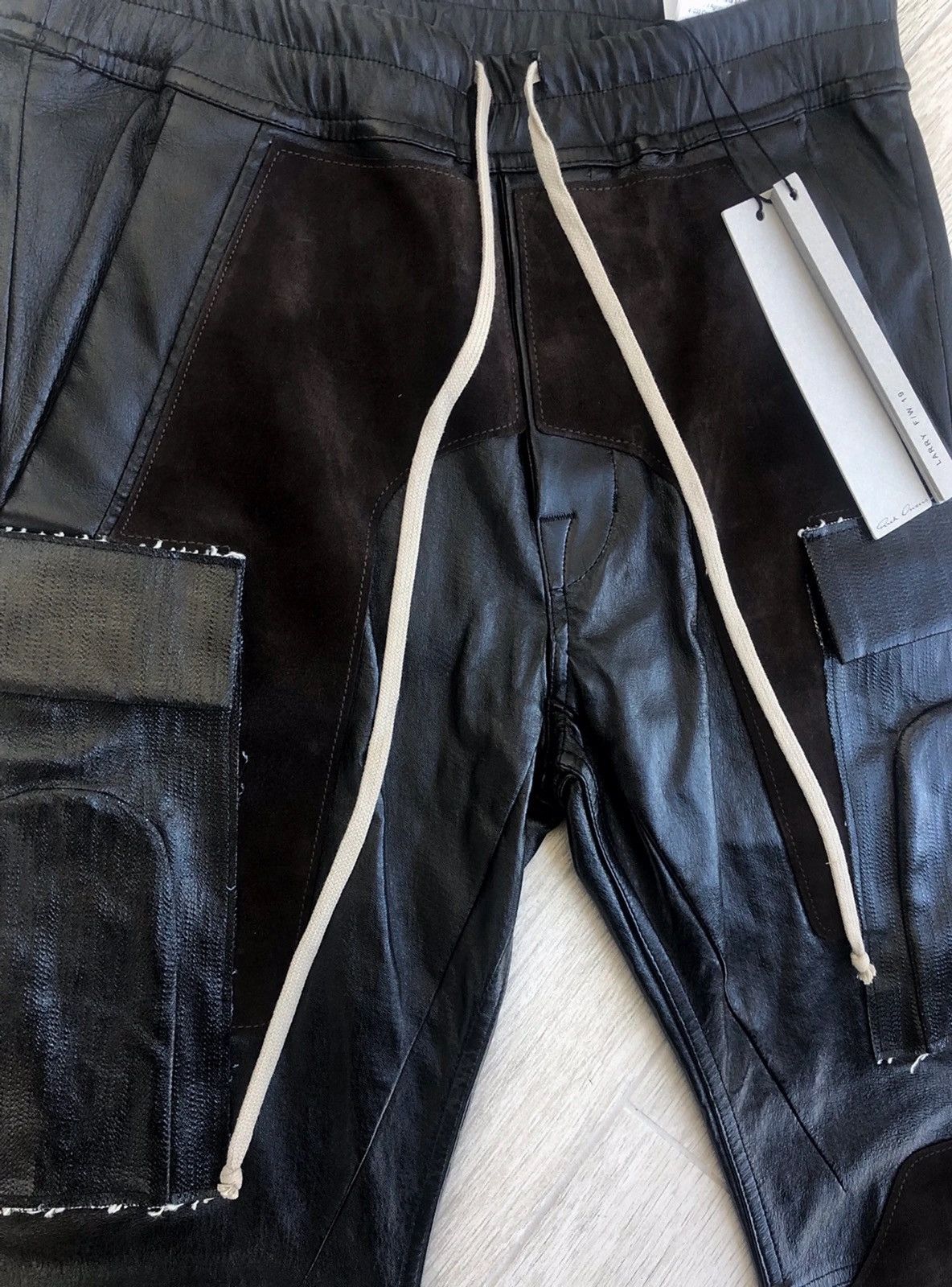 Rick Owens SAMPLE 💥 FULL LEATHER RUNWAY CARGO PANTS LARRY ASAP TRAVIS Size US 34 / EU 50 - 8 Thumbnail