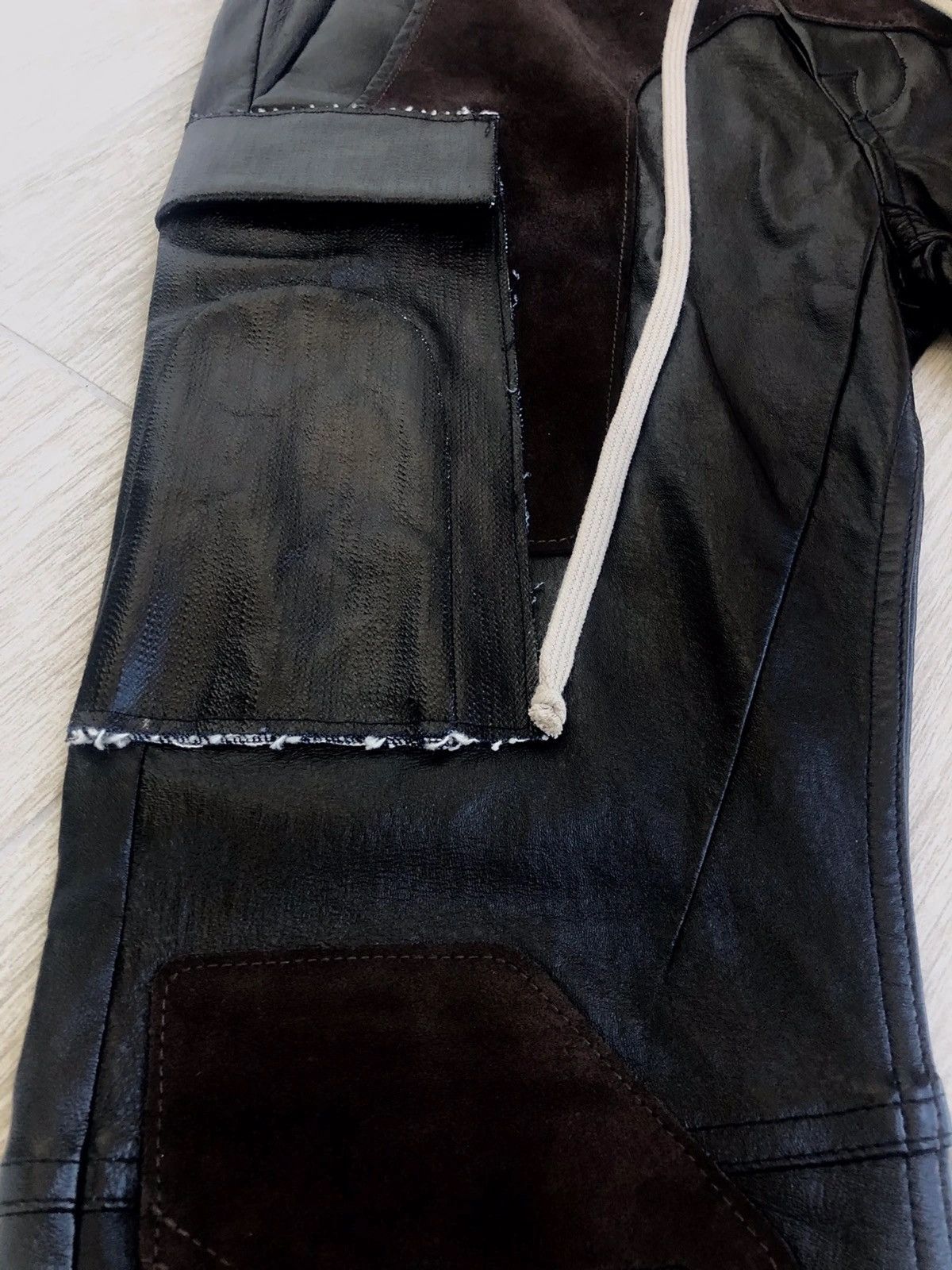 Rick Owens SAMPLE 💥 FULL LEATHER RUNWAY CARGO PANTS LARRY ASAP TRAVIS Size US 34 / EU 50 - 11 Thumbnail
