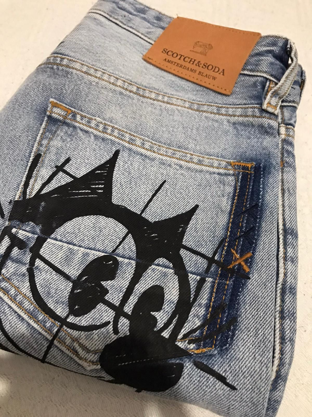 Scotch & Soda St48 - Scotch & Soda Ralston Felix Cat Denim Jean Size US 29 - 14 Thumbnail