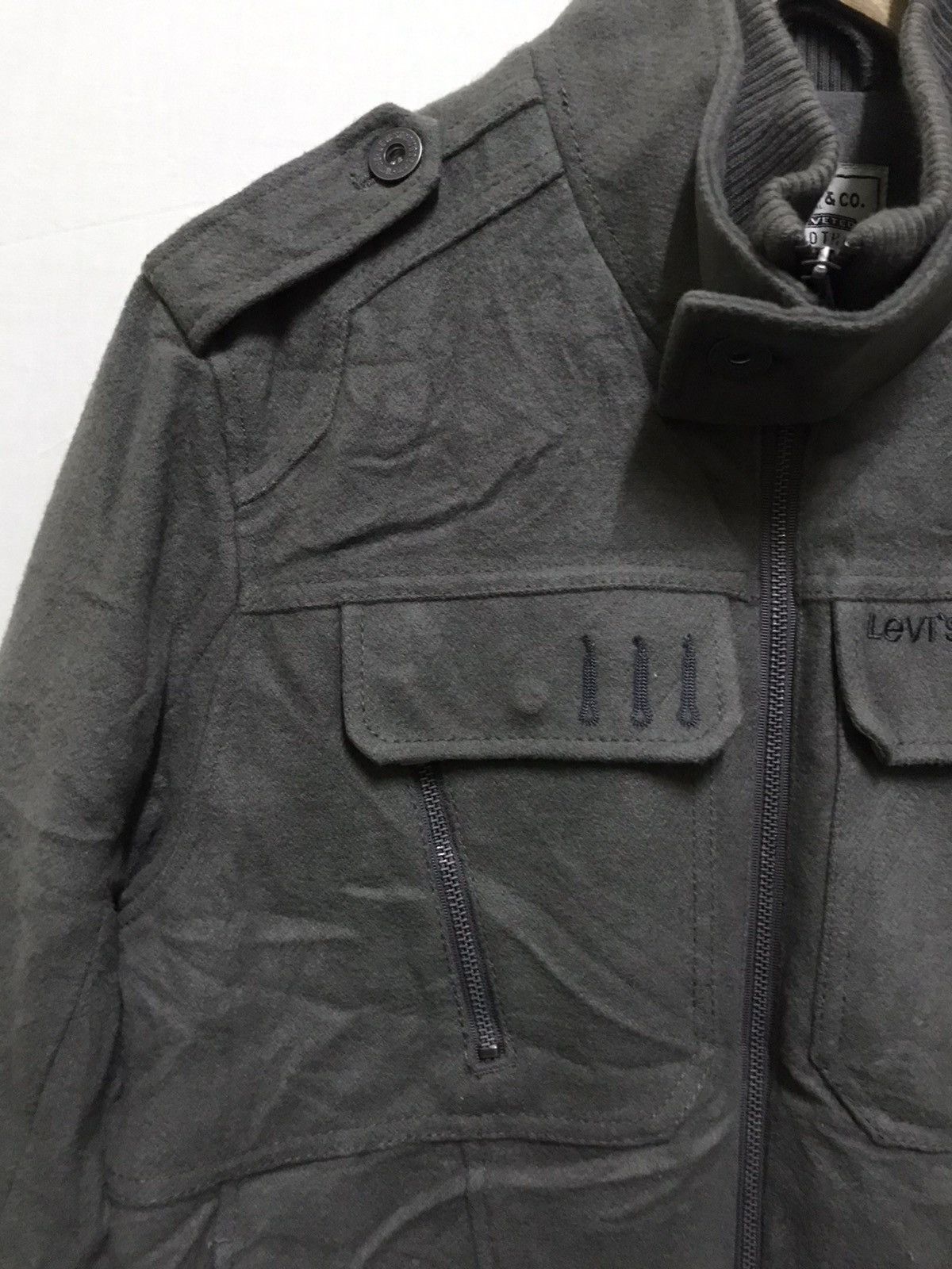 Levi's Levis Wool Jacket Military Style Size US M / EU 48-50 / 2 - 2 Thumbnail