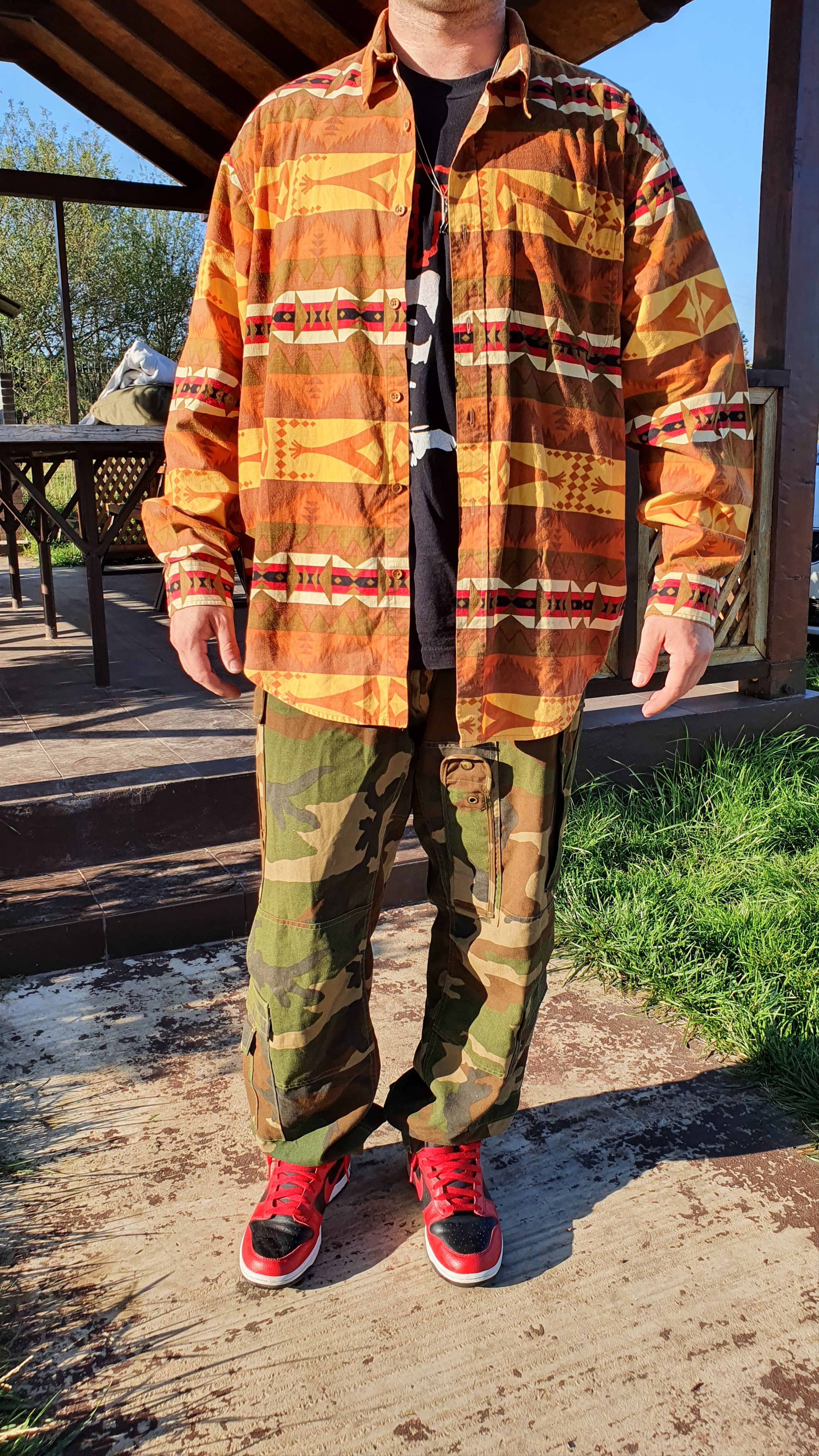 Chevignon × Native Rare size 80s Chevignon Navajo Vintage Shirt Button ups Size US XXL / EU 58 / 5 - 8 Thumbnail