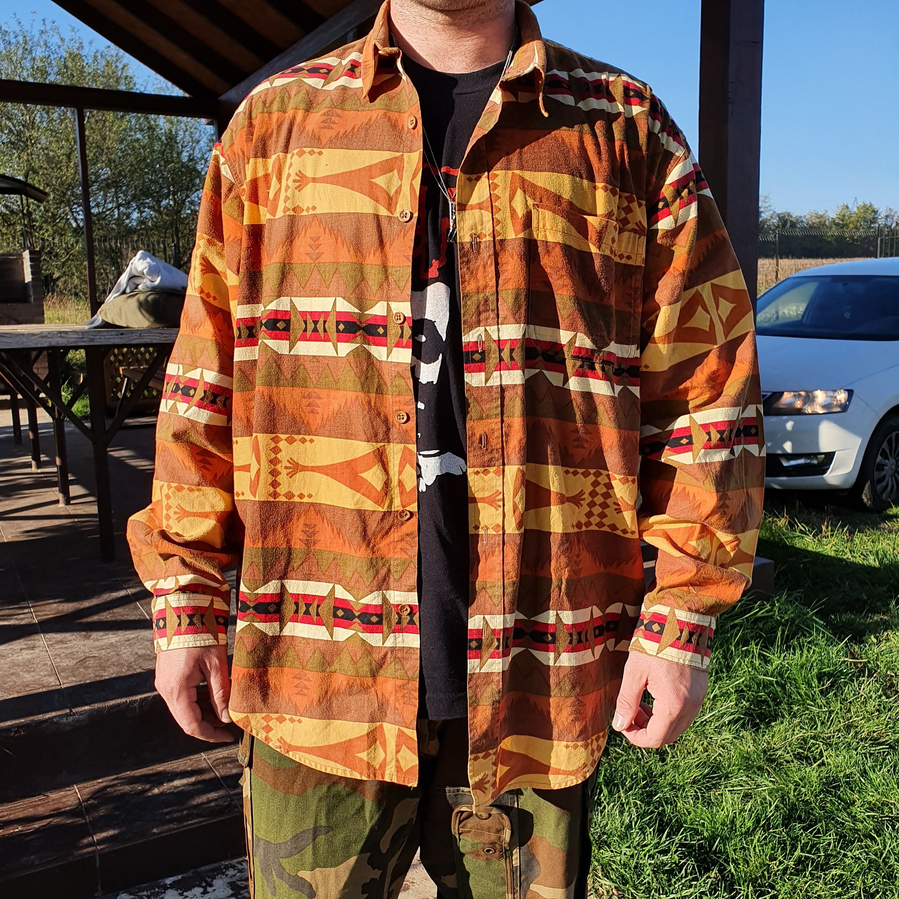 Chevignon × Native Rare size 80s Chevignon Navajo Vintage Shirt Button ups Size US XXL / EU 58 / 5 - 6 Thumbnail