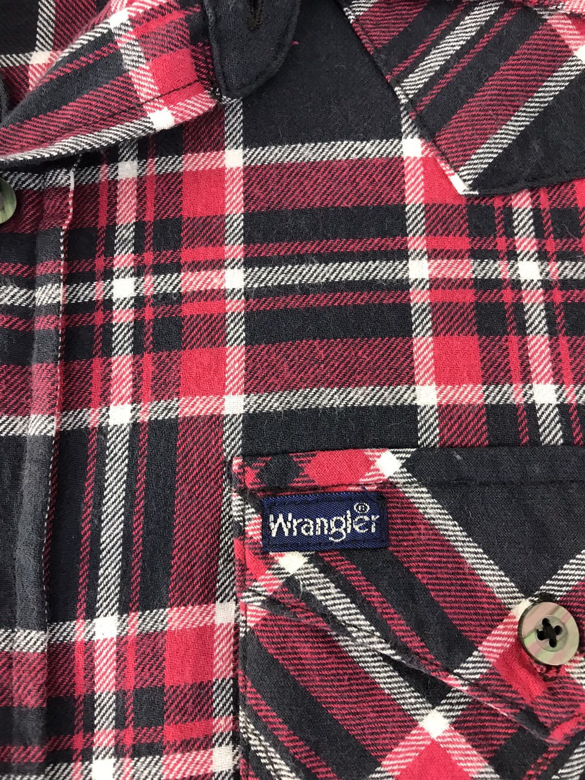 Flannel × Wrangler Vtg Flannel Wrangler Double Pocket Button Up Style Size US M / EU 48-50 / 2 - 5 Thumbnail