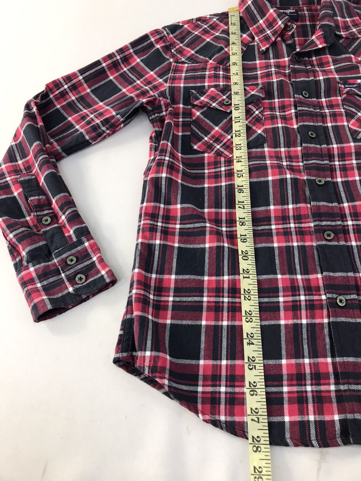 Flannel × Wrangler Vtg Flannel Wrangler Double Pocket Button Up Style Size US M / EU 48-50 / 2 - 12 Thumbnail