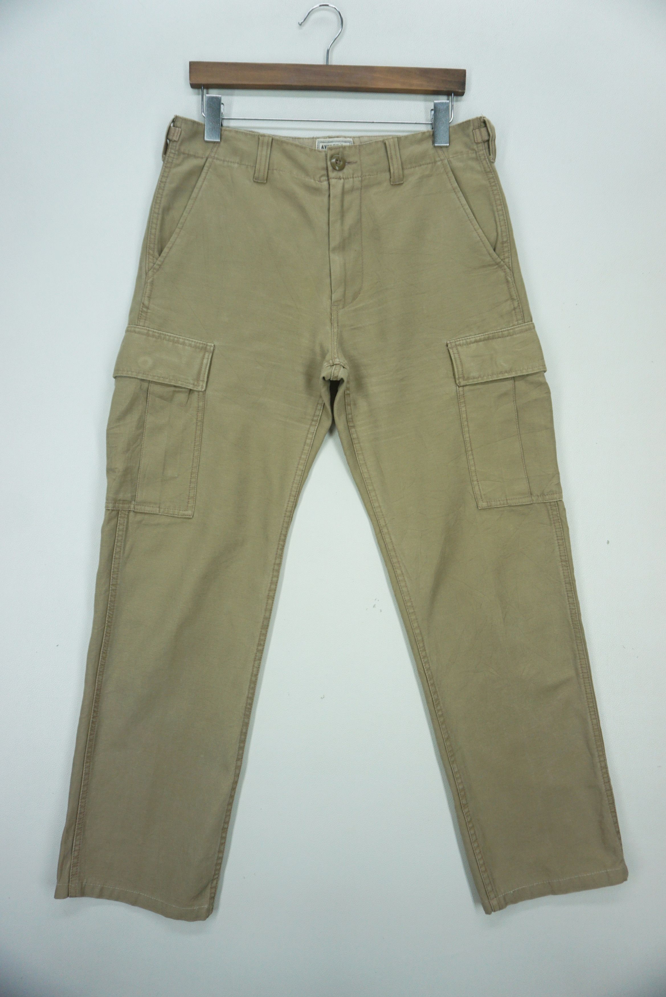 image of Avirex x Surplus Tactical Cargo Workwear Flight Pants Adjustable Waist in Brown/Beige (Size 33)