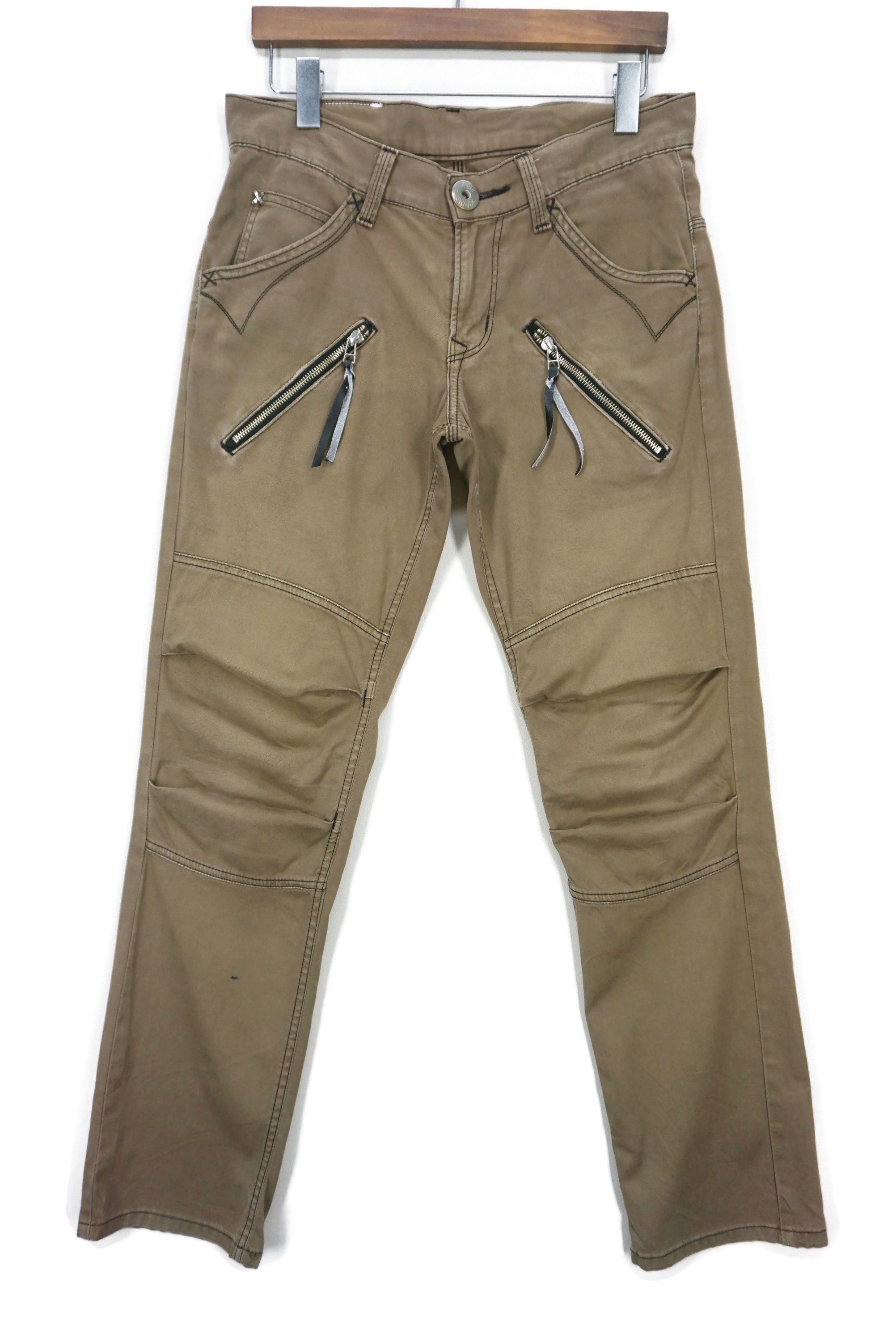 image of Cowboy Equipment x Lee Multi Zipper Pants Cowboy Workwear Bondage in Brown, Men's (Size 28)