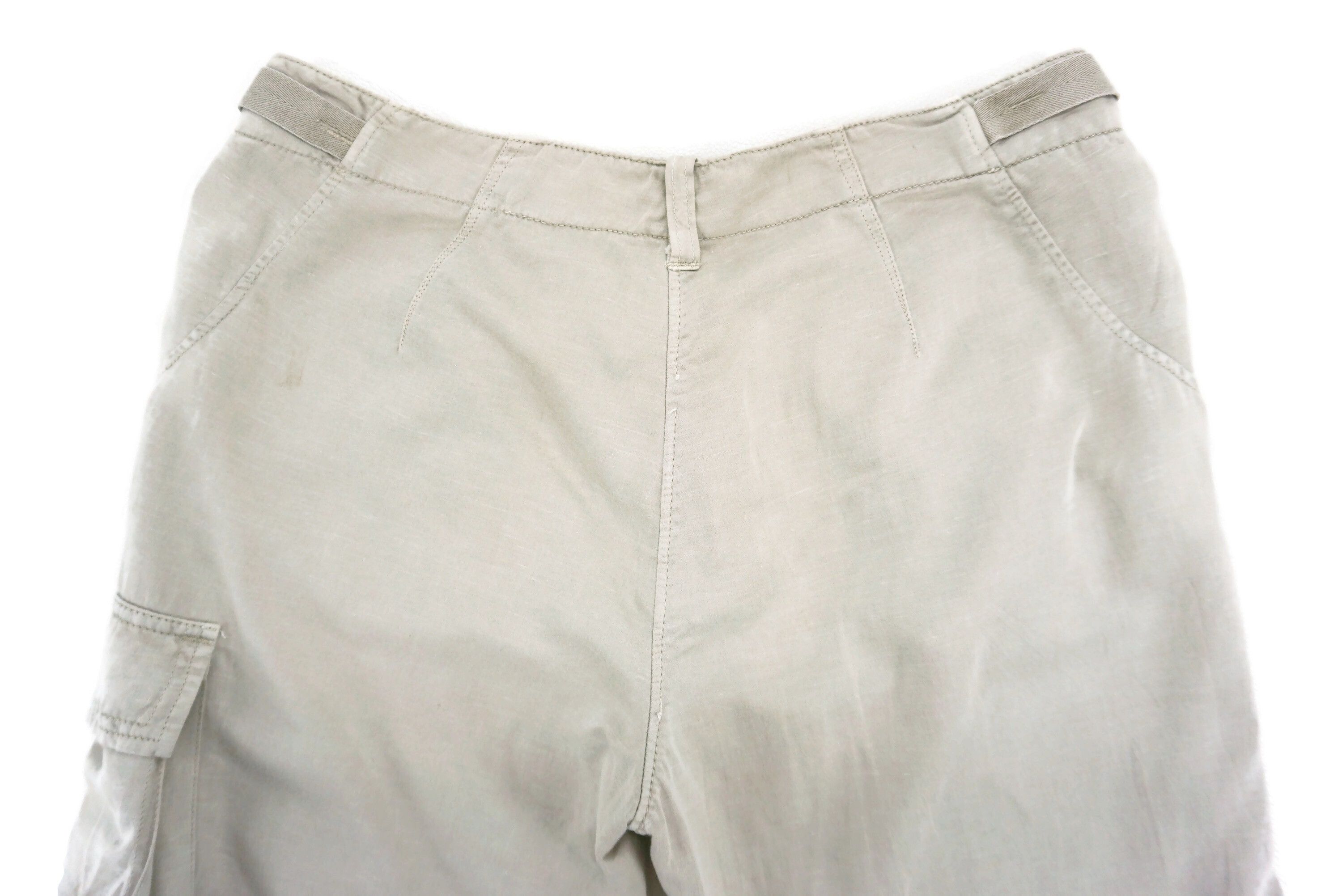 Napapijri Size 31x32.5 Distressed Cargo Tactical Linen Blend Pants Size US 31 - 7 Thumbnail