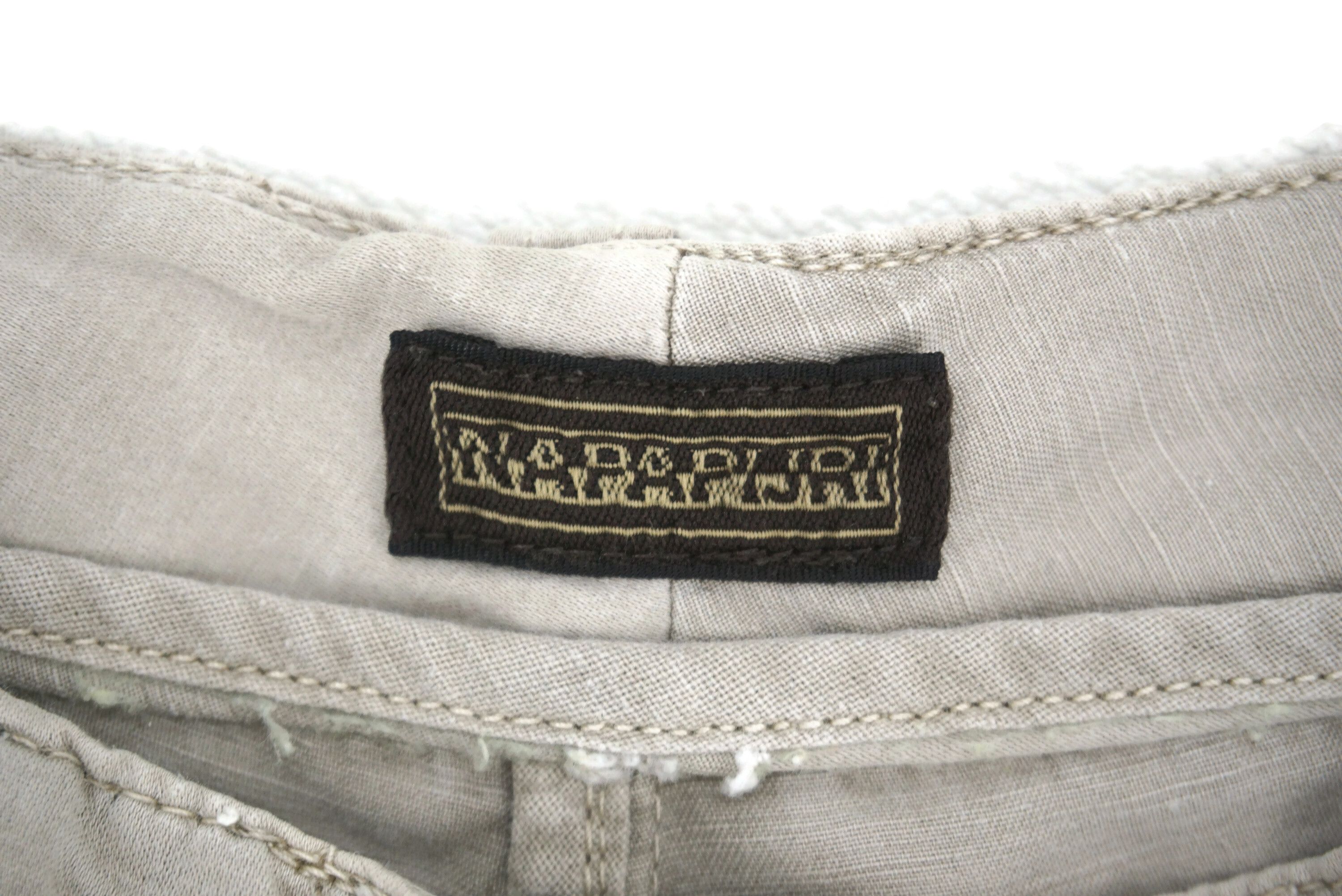 Napapijri Size 31x32.5 Distressed Cargo Tactical Linen Blend Pants Size US 31 - 11 Thumbnail