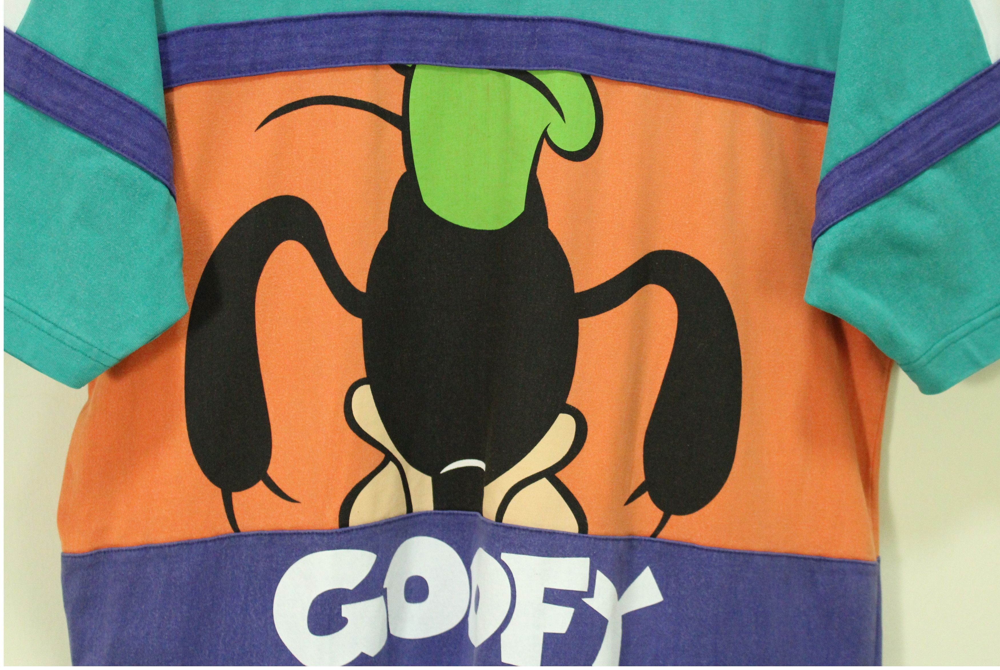 Cartoon Network × Disney × Vintage Vintage GOOFY T Shirt Patchwork Big Print Walt Disney Size US L / EU 52-54 / 3 - 6 Thumbnail