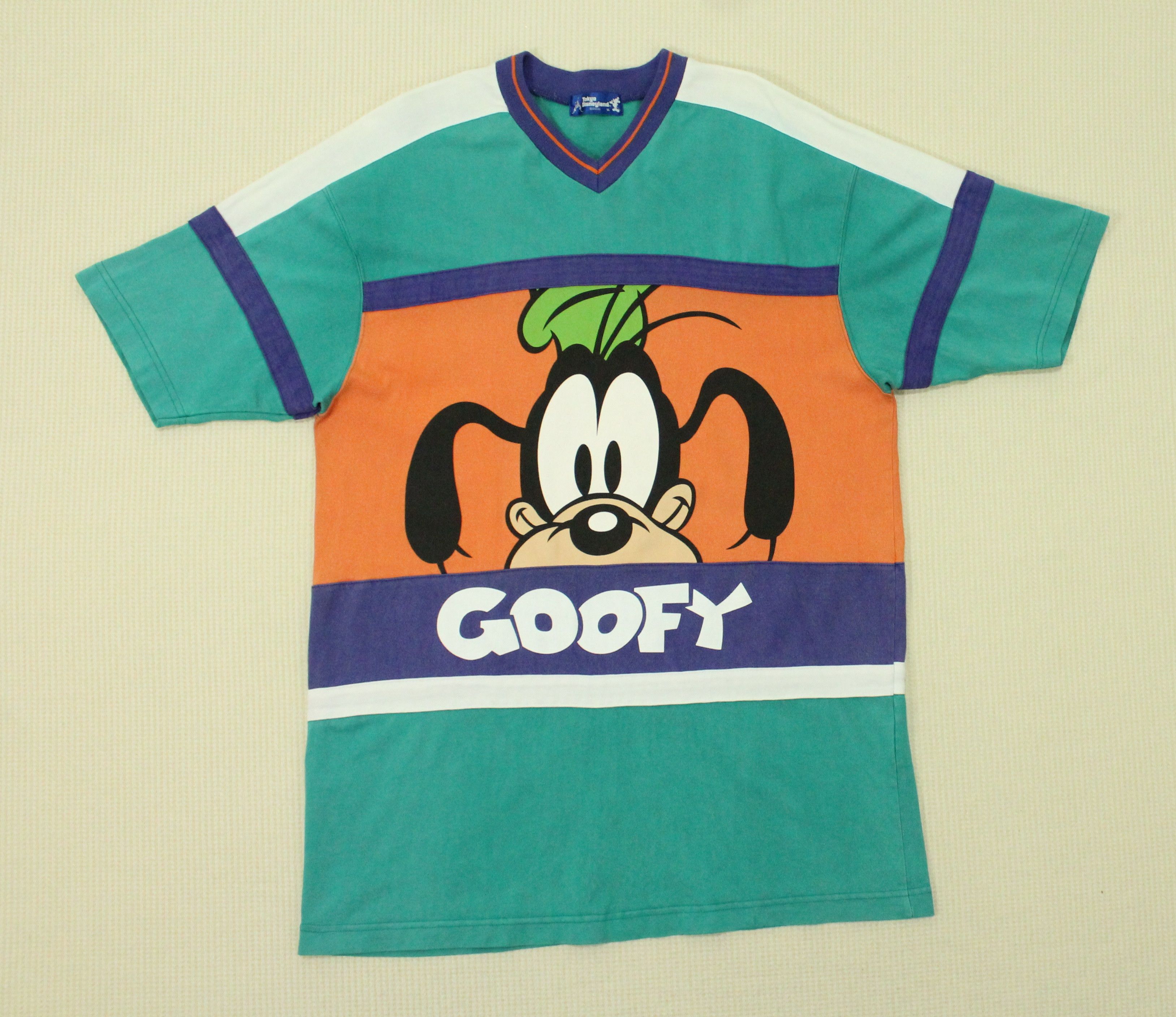 Cartoon Network × Disney × Vintage Vintage GOOFY T Shirt Patchwork Big Print Walt Disney Size US L / EU 52-54 / 3 - 5 Thumbnail