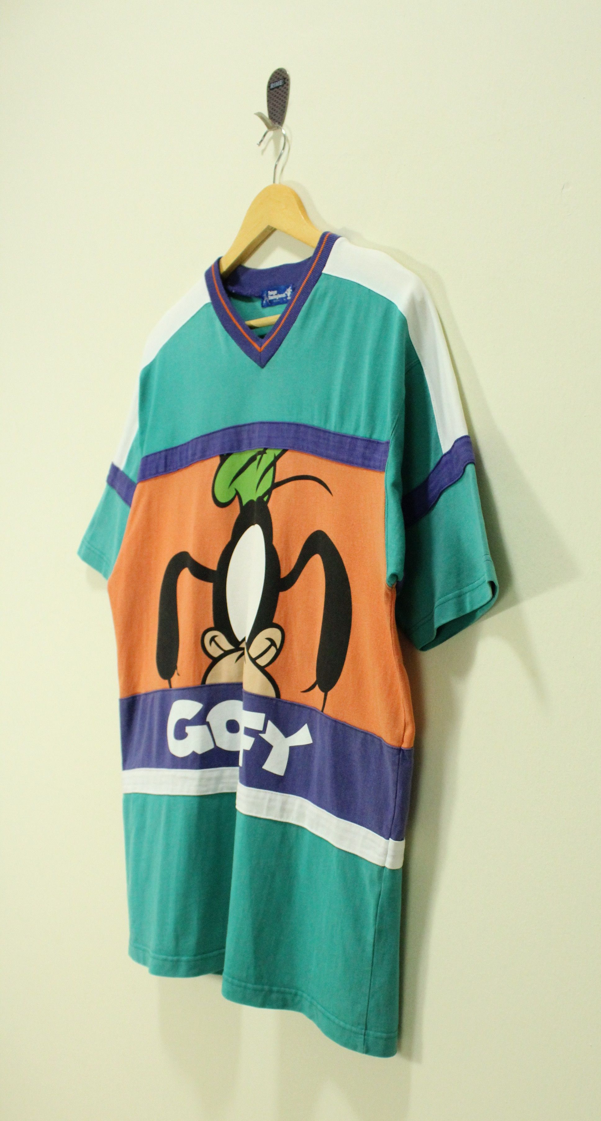 Cartoon Network × Disney × Vintage Vintage GOOFY T Shirt Patchwork Big Print Walt Disney Size US L / EU 52-54 / 3 - 2 Thumbnail