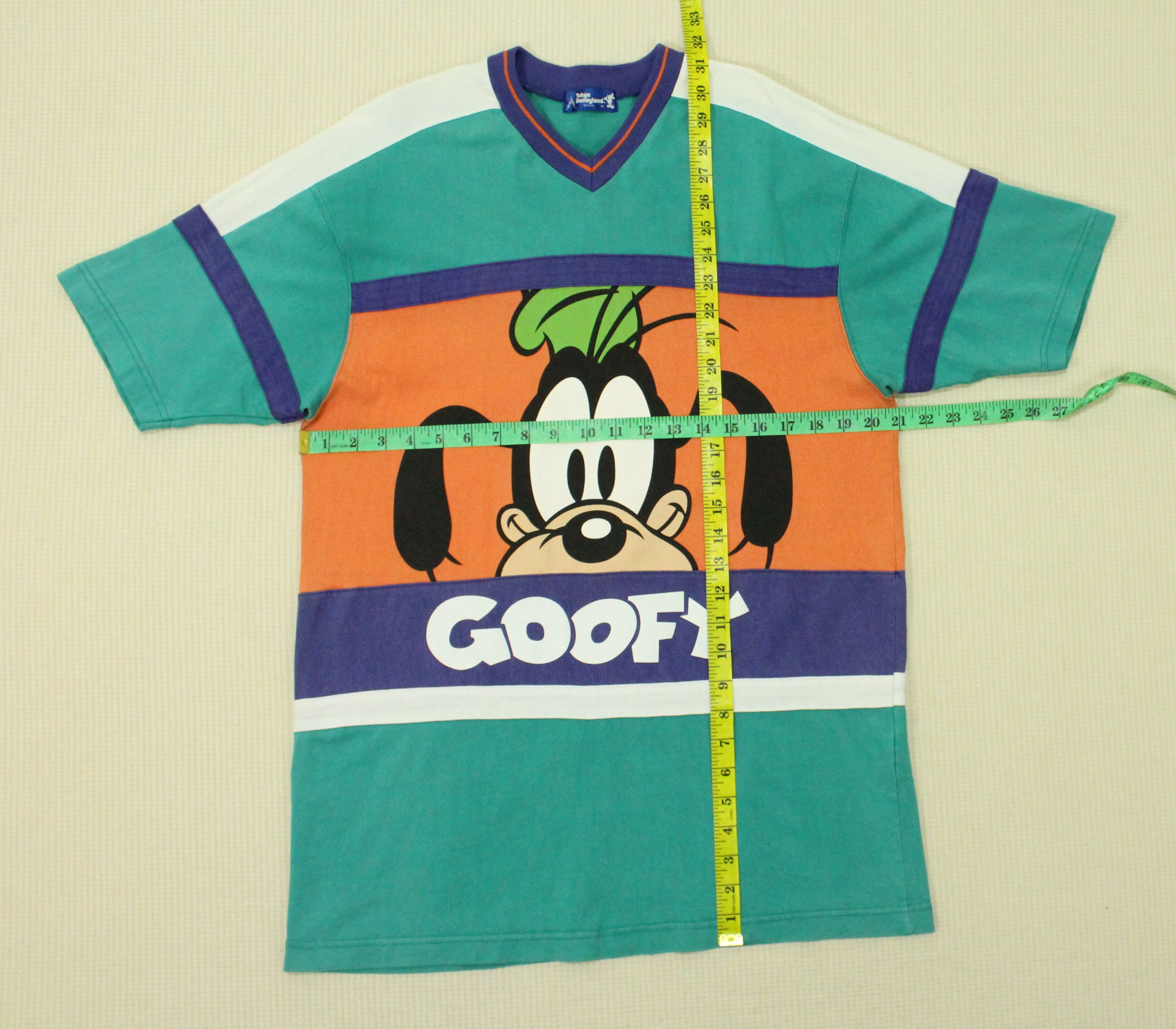 Cartoon Network × Disney × Vintage Vintage GOOFY T Shirt Patchwork Big Print Walt Disney Size US L / EU 52-54 / 3 - 12 Thumbnail